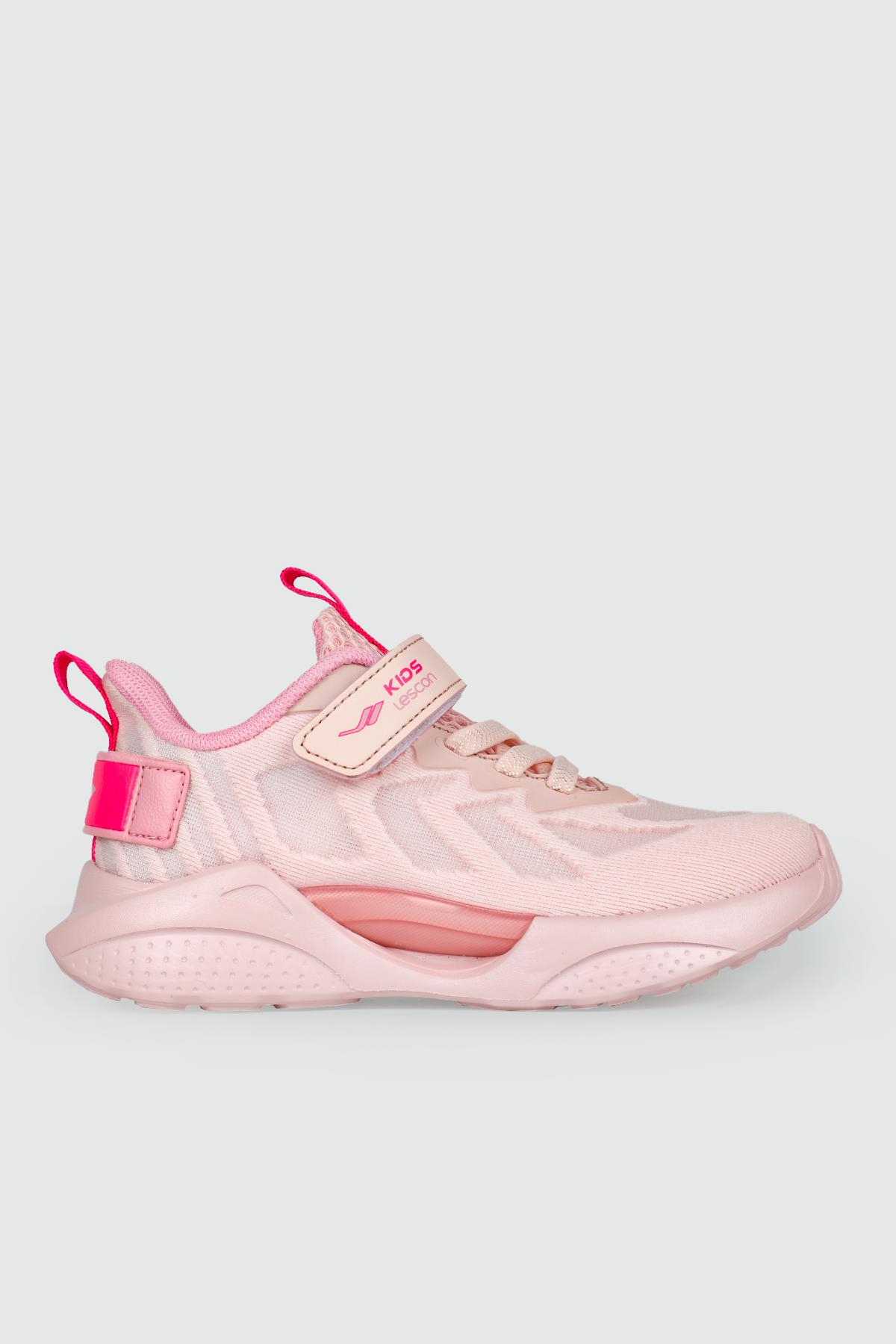 Nefes Alır Kalın Taban Cırtlı Pudra Çocuk Spor Ayakkabı LAGO Çocuk Günlük Spor Ayakkabı Lescon LESCON LAGO PAT FLT