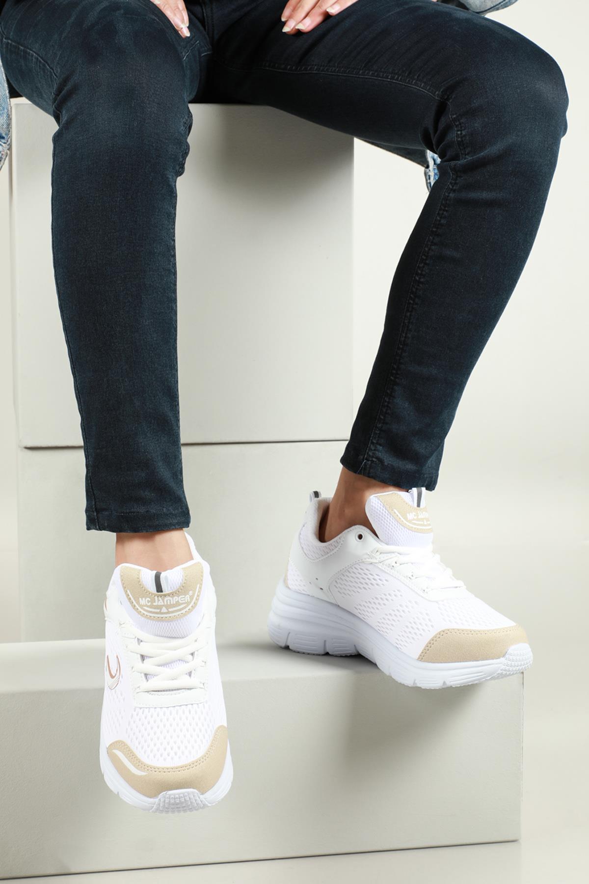 Nefes Alır Ortopedik Bej Beyaz Unisex Spor Ayakkabı 2015 Unisex Günlük Spor Ayakkabı Jamper JAMPER 2015 Unisex