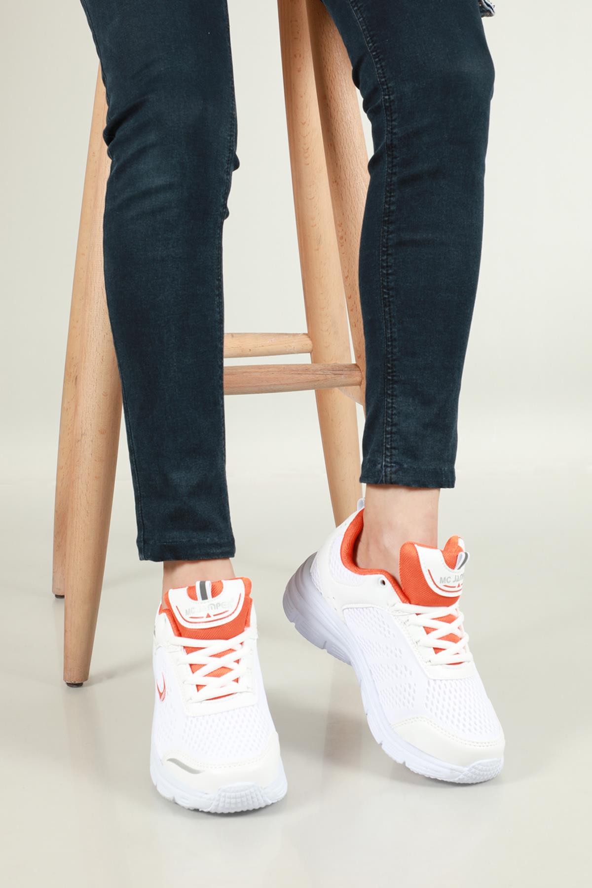Nefes Alır Ortopedik Beyaz Oranj Unisex Spor Ayakkabı 2015 Unisex Günlük Spor Ayakkabı Jamper JAMPER 2015 Unisex