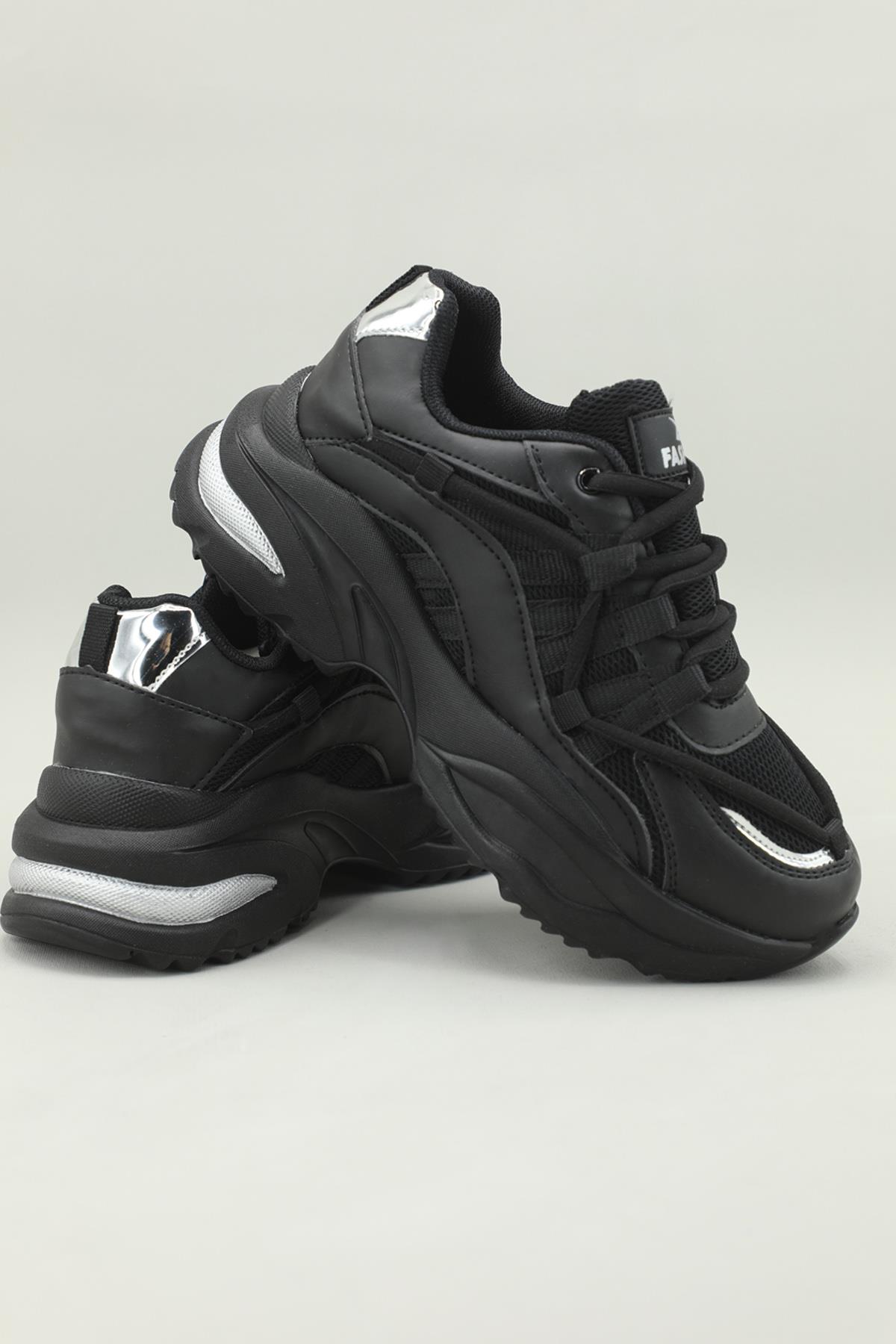 Nefes Alır Ortopedik Siyah Siyah Kadın Spor Ayakkabı CELOSİA Kadın Sneaker Beınsteps BEİNSTEPS Celosia 605 ZEN SPOR