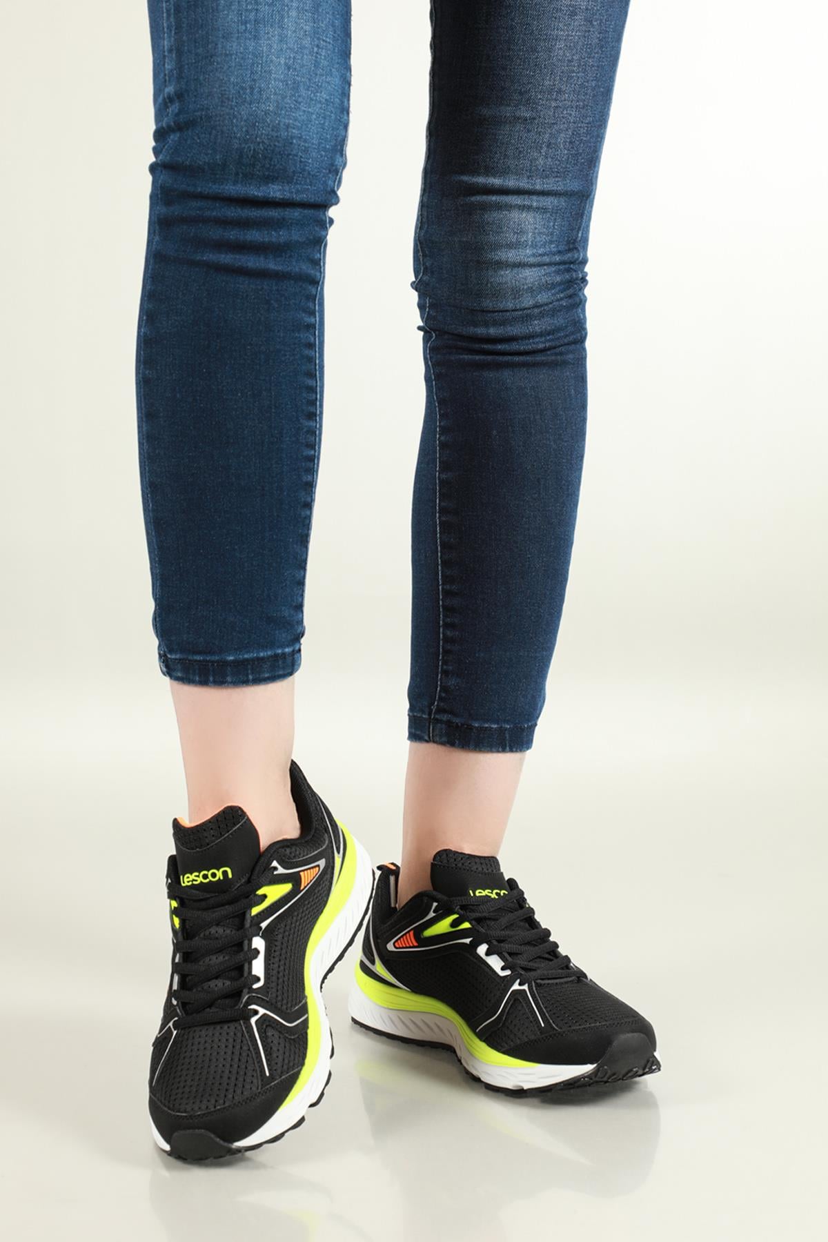 Nefes Alır Ortopedik Sıyah Unisex Spor Ayakkabı BLOCK RUNNER Unisex Günlük Spor Ayakkabı Lescon LESCON BLOCK RUNNER UNİSEX