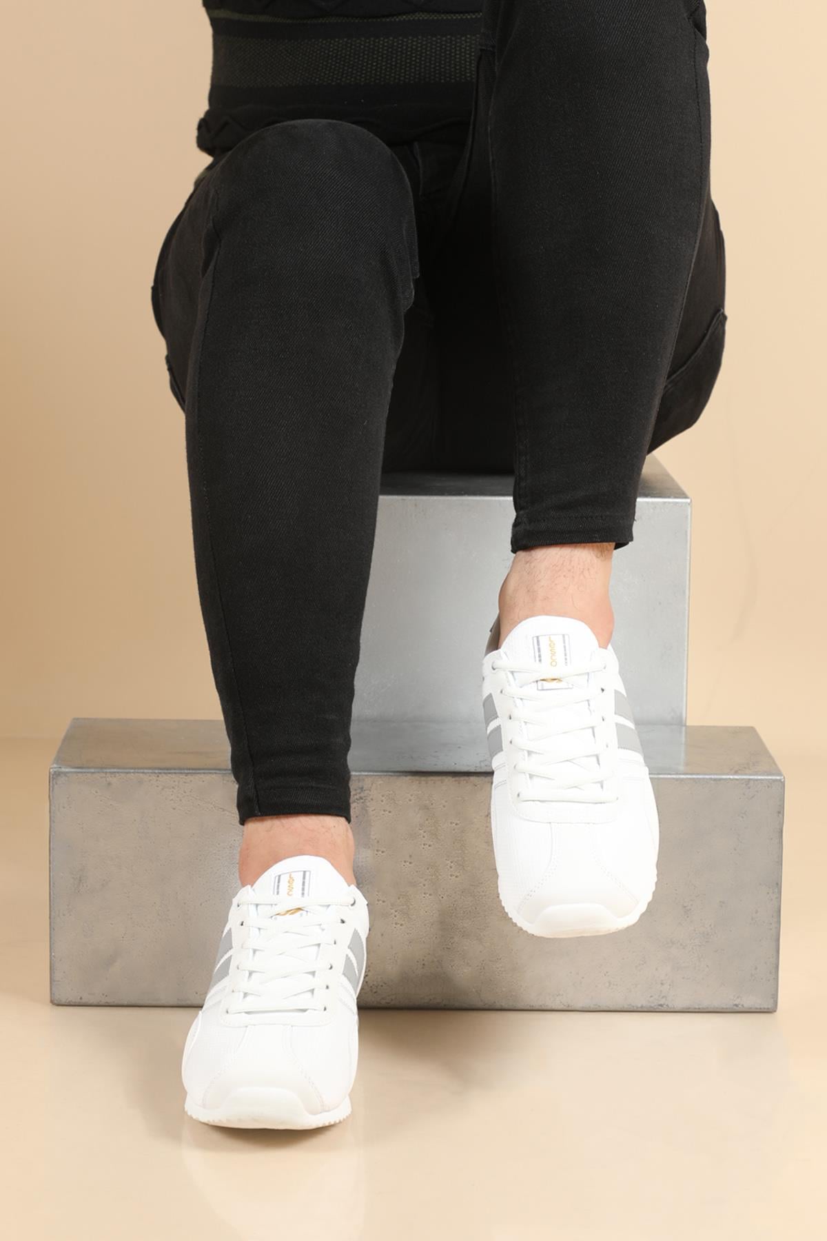 Nefes Alır Rahat Beyaz Erkek Spor Ayakkabı CAMPUS SNEAKERS Erkek Günlük Spor Ayakkabı Lescon LESCON CAMPUS SNEAKERS MER SPR