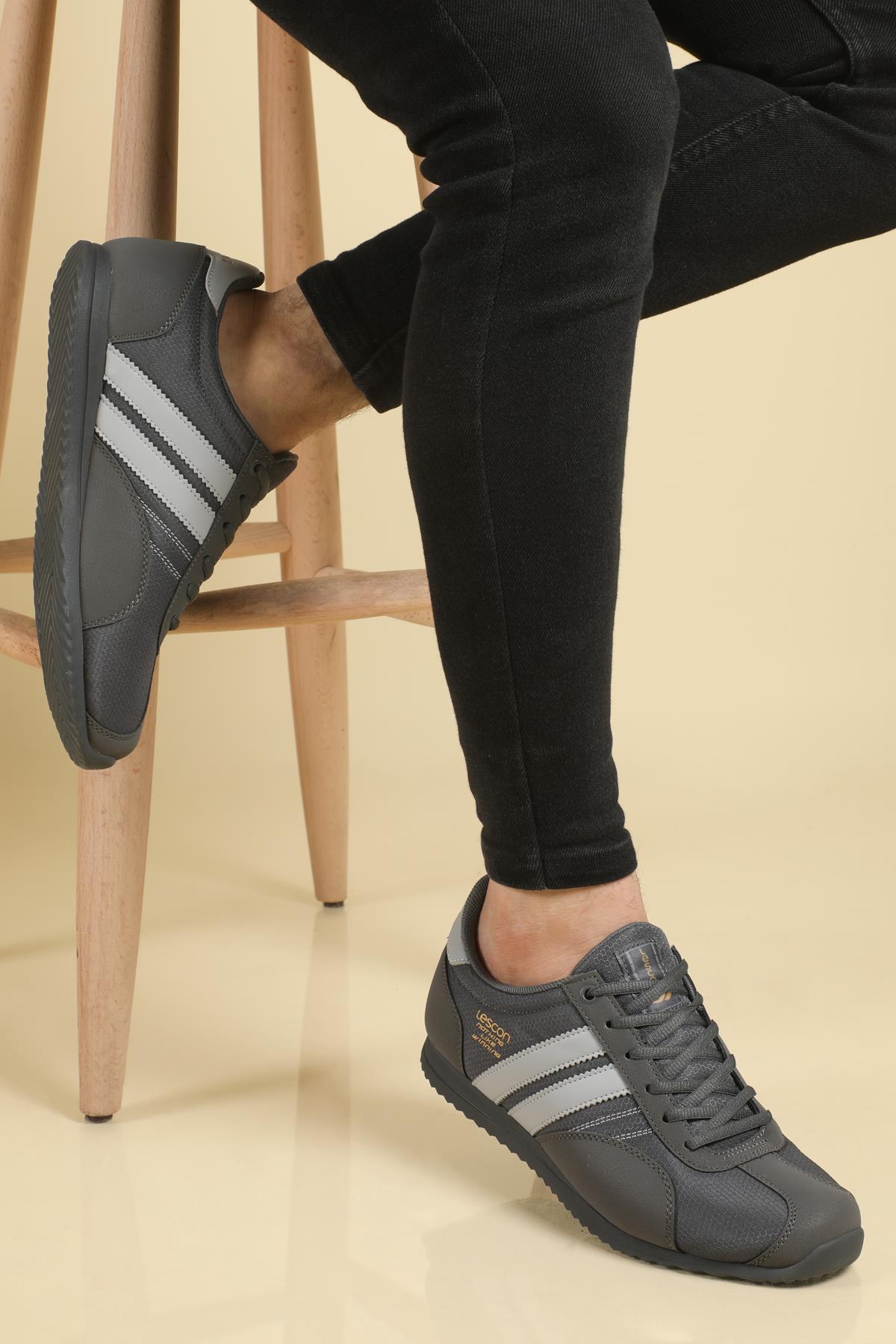 Nefes Alır Rahat Füme Erkek Spor Ayakkabı CAMPUS SNEAKERS Erkek Günlük Spor Ayakkabı Lescon LESCON CAMPUS SNEAKERS MER SPR