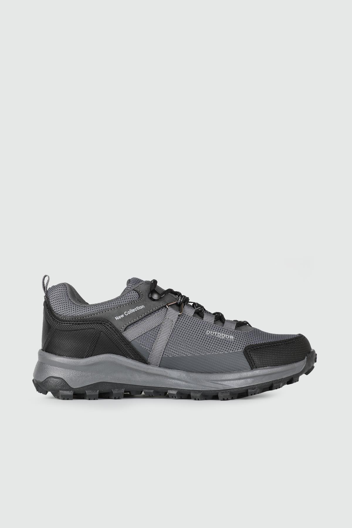 Nefes Alır Rahat Füme Siyah Unisex Trekking Ayakkabı 1300 Unisex Outdoor Lambırlent LAMBIRLENT 1300 UNİSEX 24K