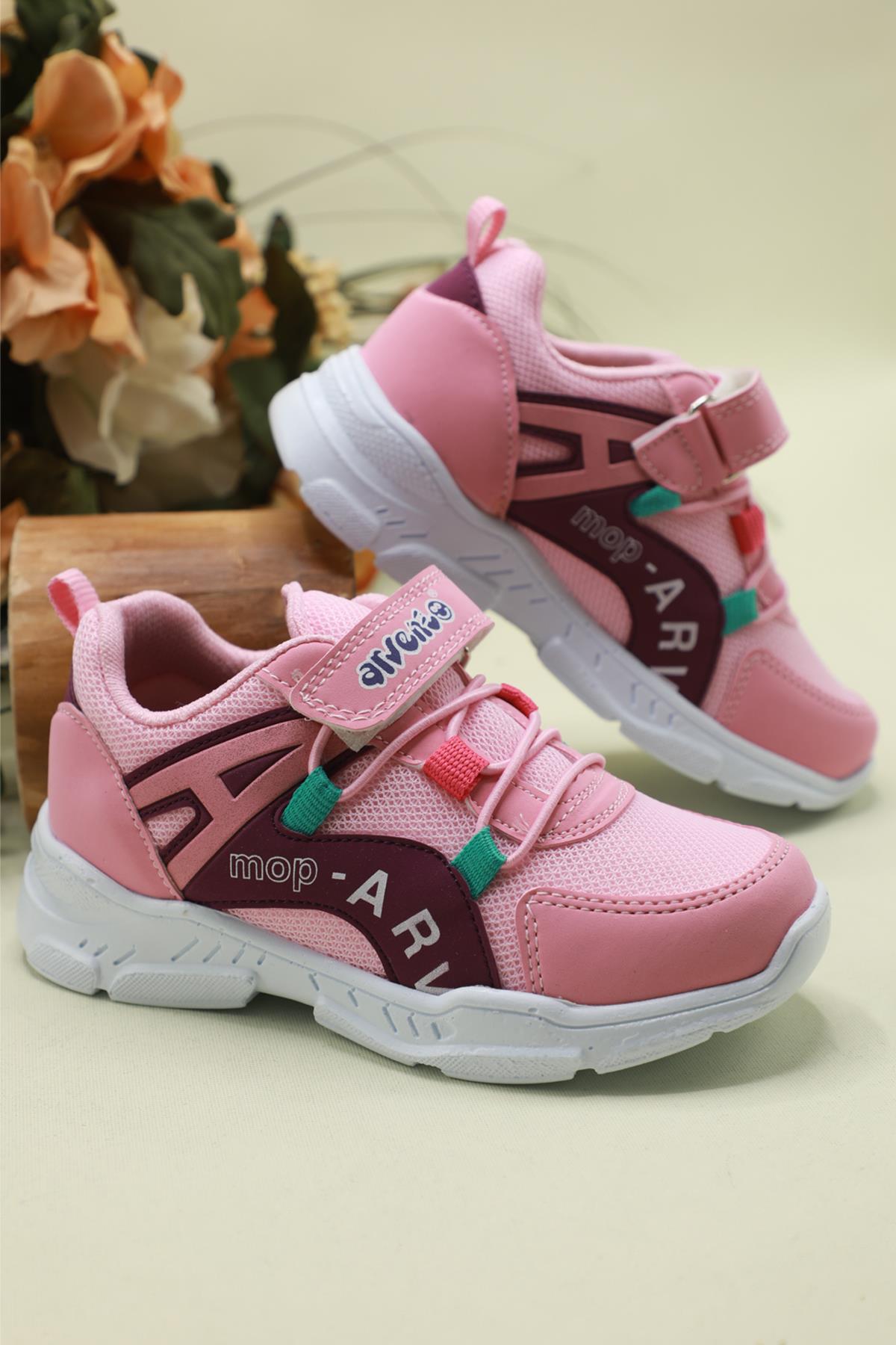 Nefes Alır Rahat Pembe Çocuk Spor Ayakkabı 370 Çocuk Günlük Spor Ayakkabı Arvenzo ARVENTO 370 ÇOCUK