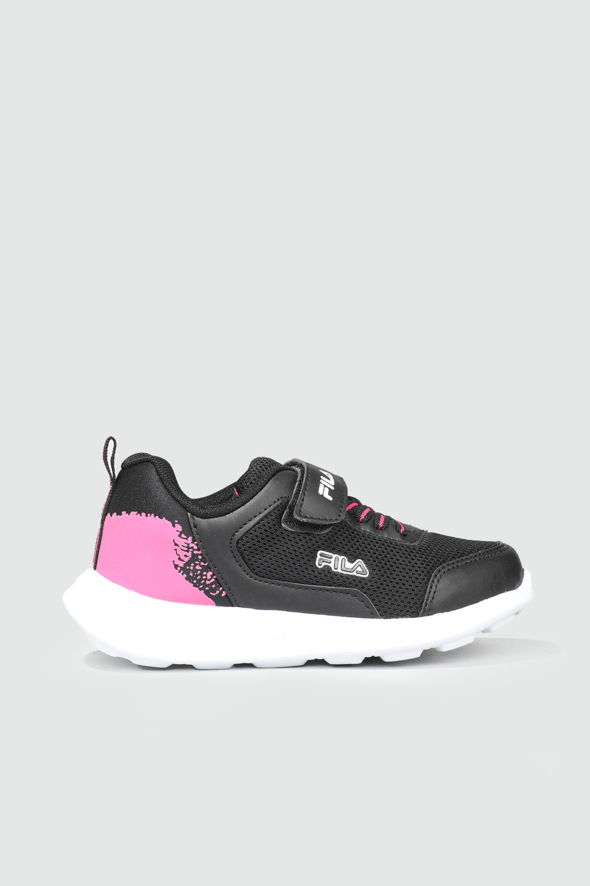 Nefes Alır Rahat Siyah Fuşya Çocuk Spor Ayakkabı 1803 Çocuk Sneaker Fıla FILA 1803 FLT SPOR