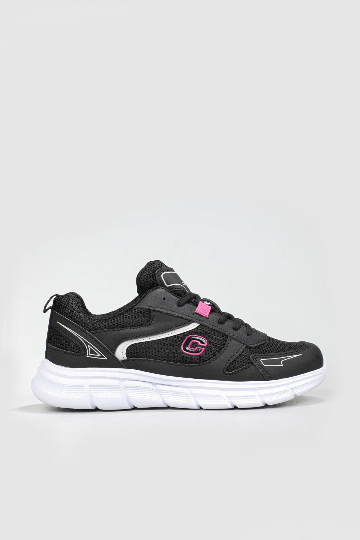Nefes Alır Rahat Siyah Fuşya Unisex Spor Ayakkabı 5346 Unisex Günlük Spor Ayakkabı Conpax CONPAX 5346 Unisex 22Y