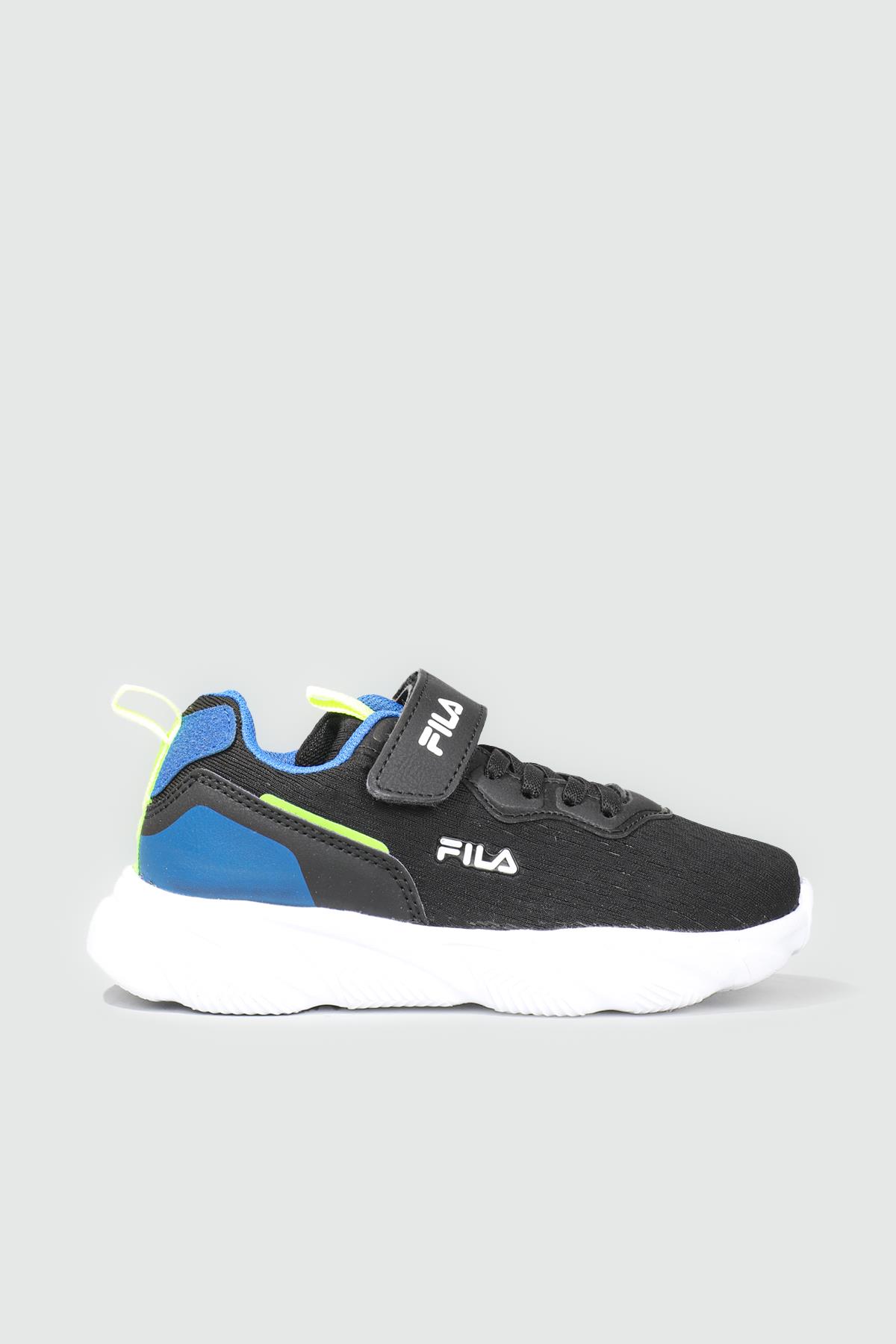 Nefes Alır Rahat Siyah Sax Sarı Çocuk Spor Ayakkabı 1803 Çocuk Sneaker Fıla FILA 1803 FLT SPOR