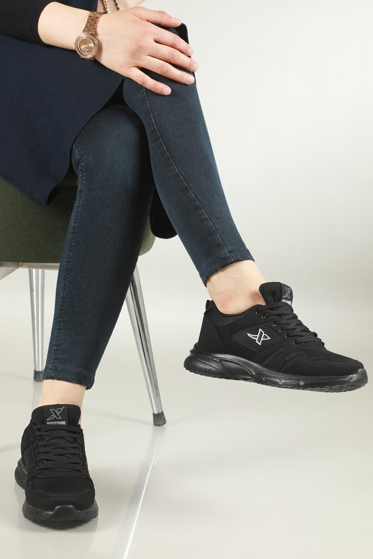 Nefes Alır Rahat Sıyah Unisex Spor Ayakkabı 020 Unisex Günlük Spor Ayakkabı Step XSTEP 020 UNİSEX SPOR