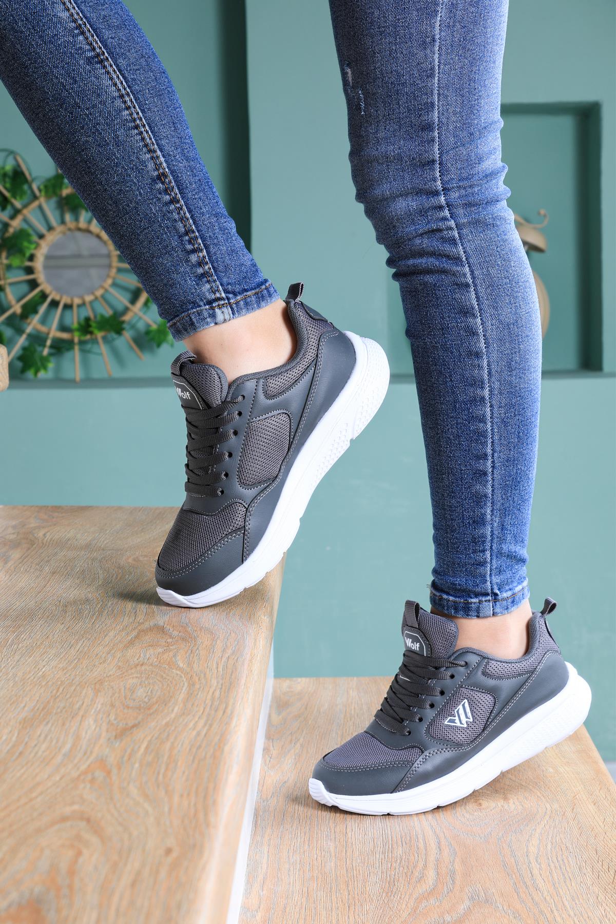 Nefes Alır Sneaker Füme Unisex Spor Ayakkabı 108 Unisex Günlük Spor Ayakkabı Beınsteps AIR WOLF 108 UNİSEX 22Y