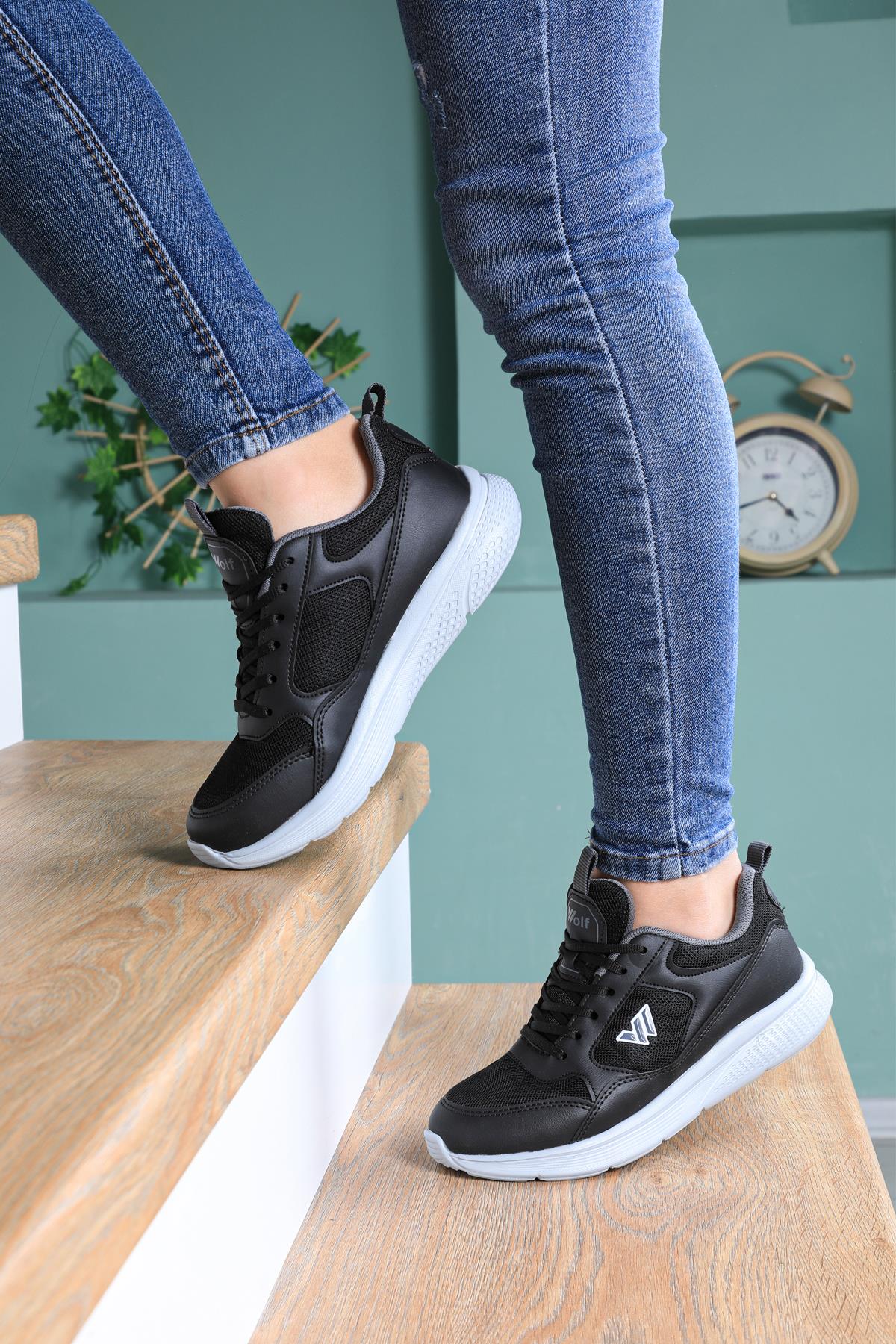 Nefes Alır Sneaker Siyah Buz Unisex Spor Ayakkabı 108 Unisex Günlük Spor Ayakkabı Beınsteps AIR WOLF 108 UNİSEX 22Y