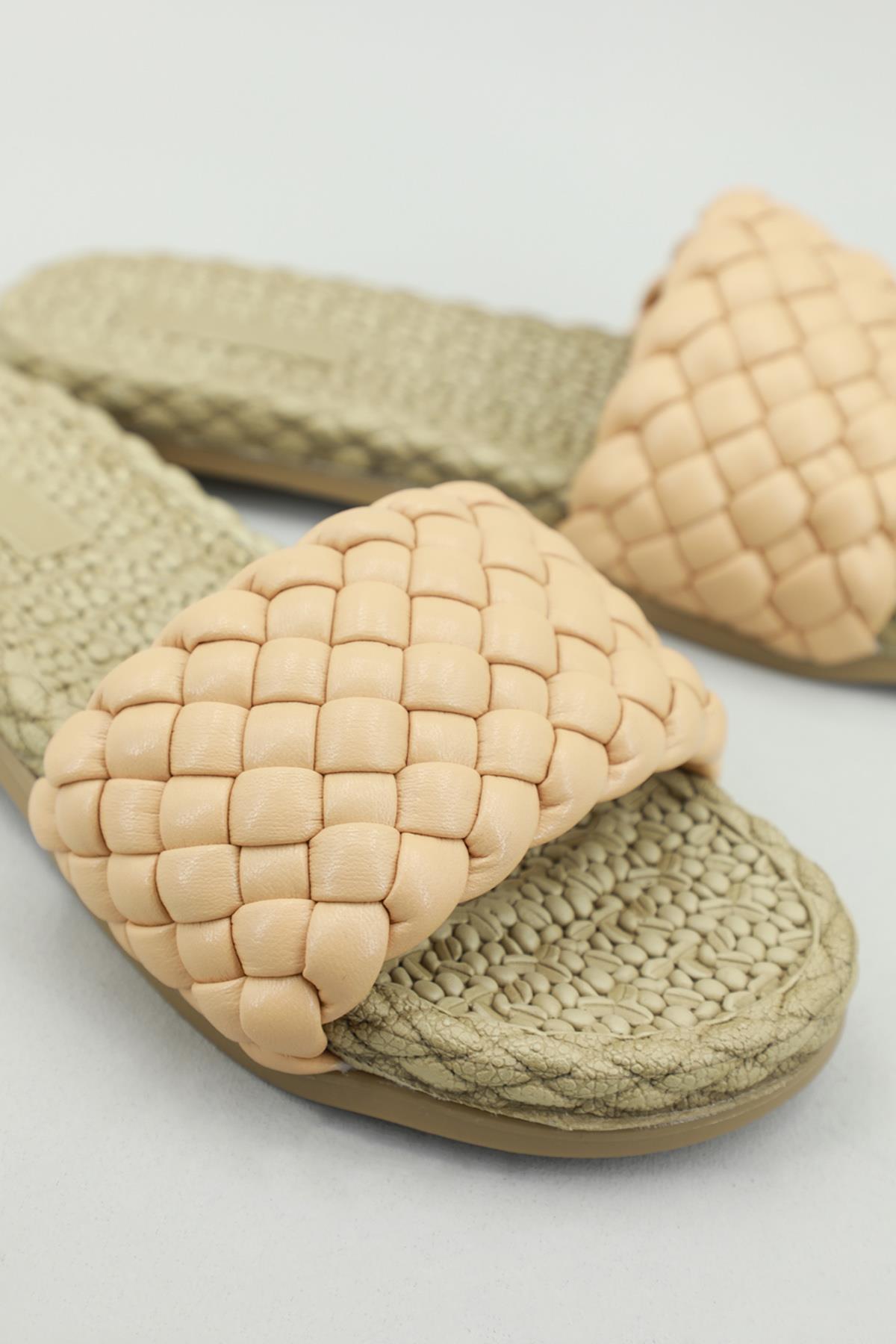 Örgülü Nut Kadın Terlik 353 Kadın Günlük Terlik TARHAN TARHAN 353 Örgülü