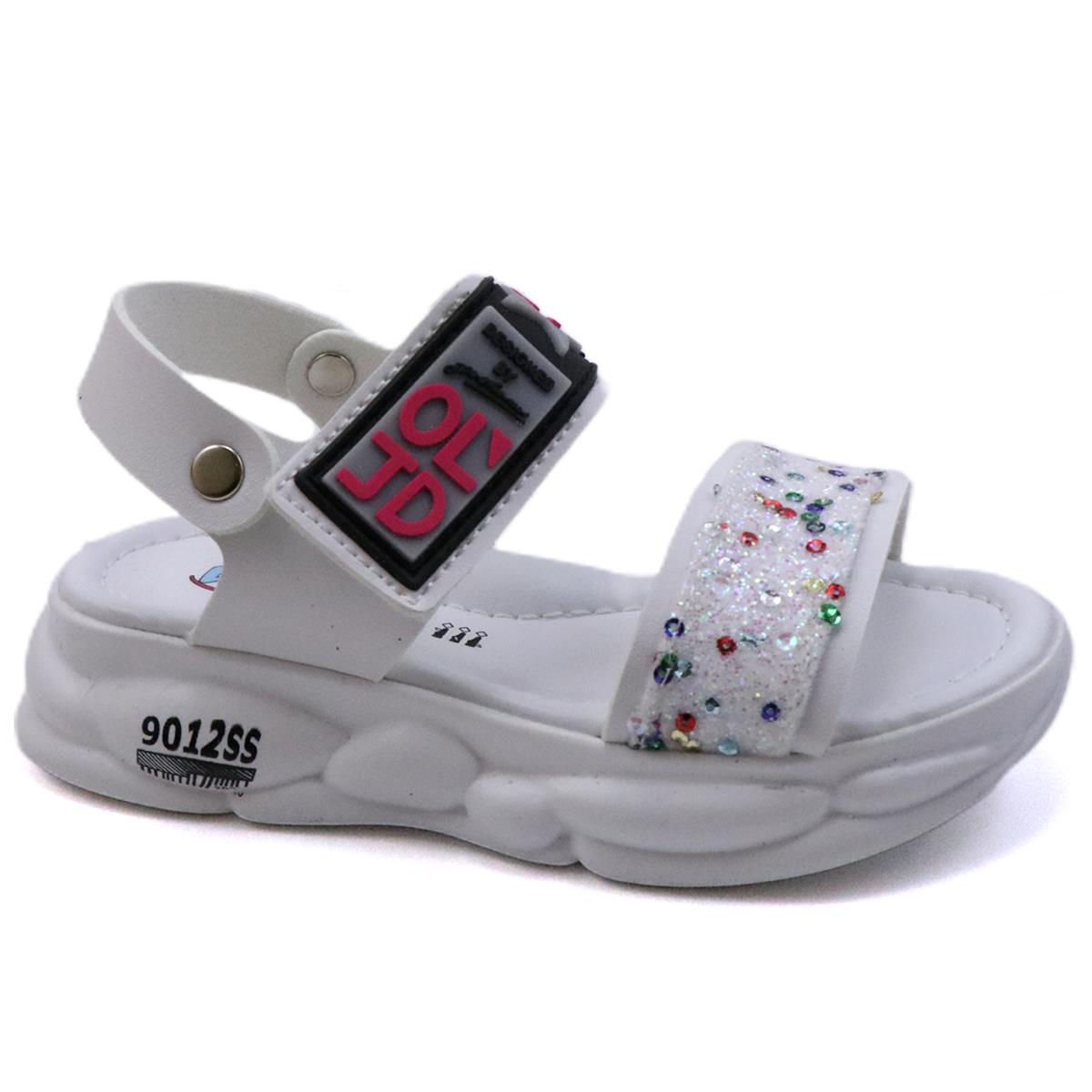 Ortopedik Beyaz Çocuk Sandalet K-81 Çocuk Sandalet Wendy WENDY K-81 PAT SAN