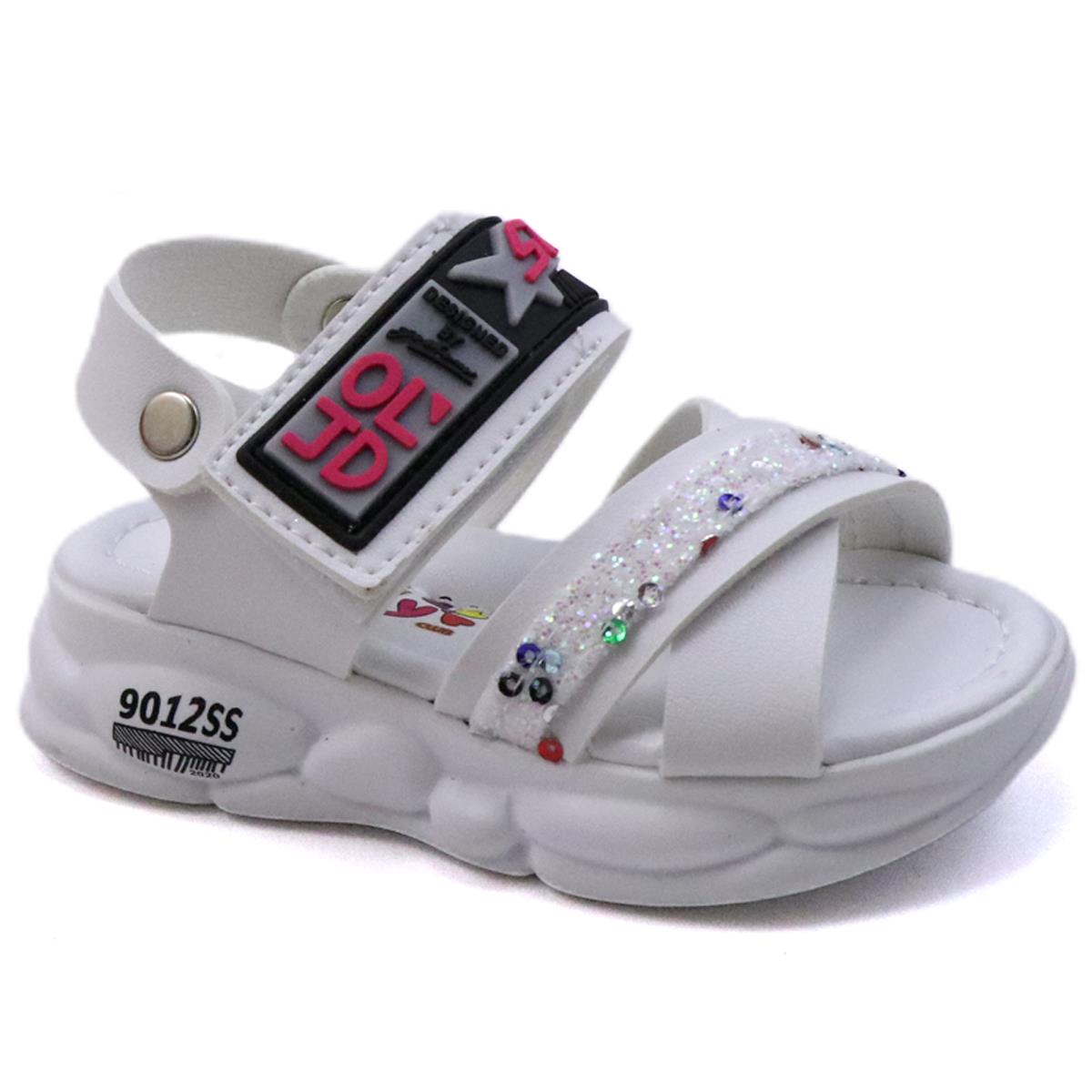 Ortopedik Beyaz Çocuk Sandalet K-87 Çocuk Sandalet Wendy WENDY K-87 BEBE SAND
