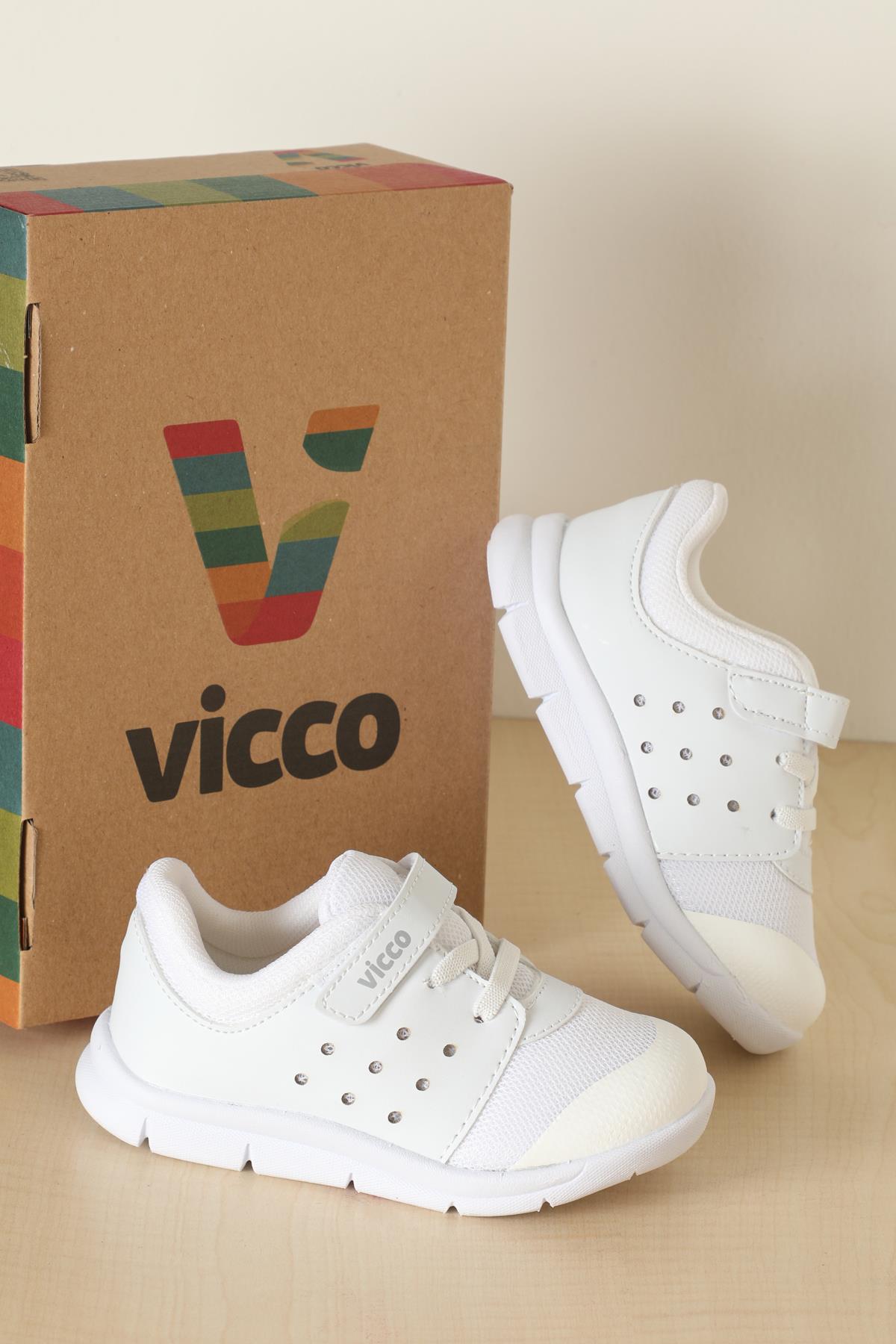Ortopedik Beyaz Çocuk Spor Ayakkabı 200 Çocuk Günlük Spor Ayakkabı Vicco VİCCO 200 PATİK