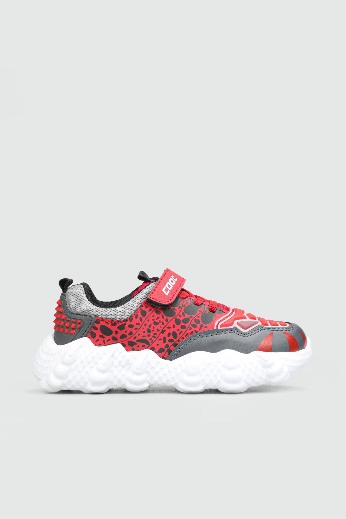 Ortopedik Işıklı Sneaker Kırmızı Çocuk Spor Ayakkabı GODZILLA Çocuk Günlük Spor Ayakkabı Cool COOL Godzilla Işıklı 22Y