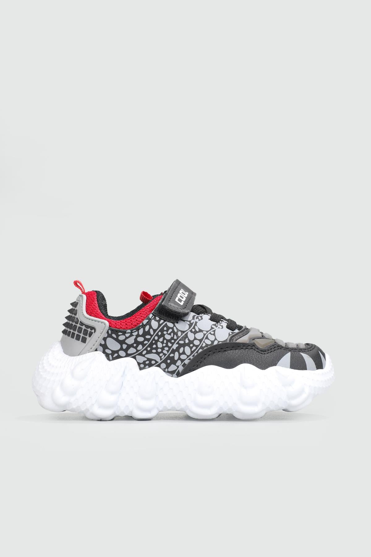 Ortopedik Işıklı Sneaker Siyah Çocuk Spor Ayakkabı GODZILLA Çocuk Günlük Spor Ayakkabı Cool COOL Godzilla Işıklı 22Y