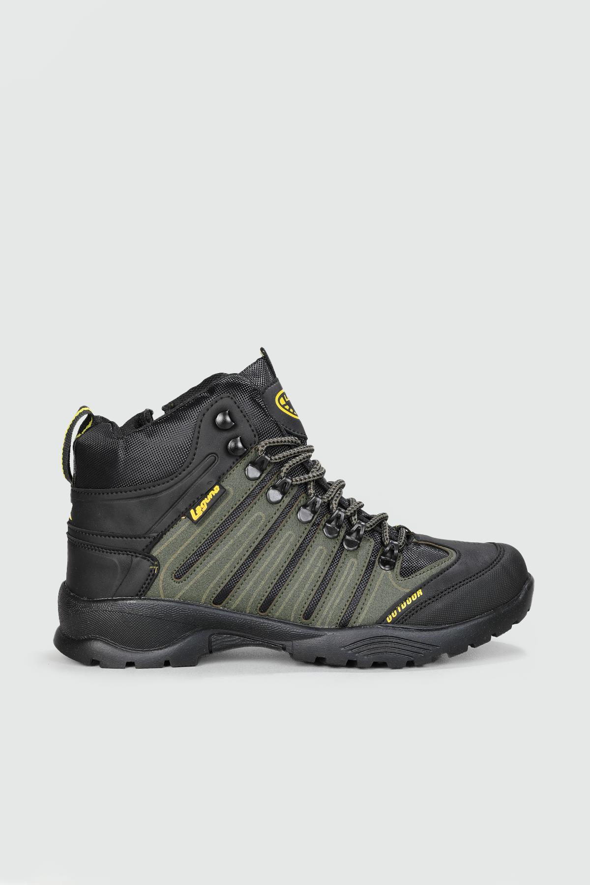 Outdoor Rahat Bağcıklı Fermuarlı Haki Erkek Bot 008 Erkek Günlük Confort Bot Laguna LAGUNA 008 MER OUTDOR