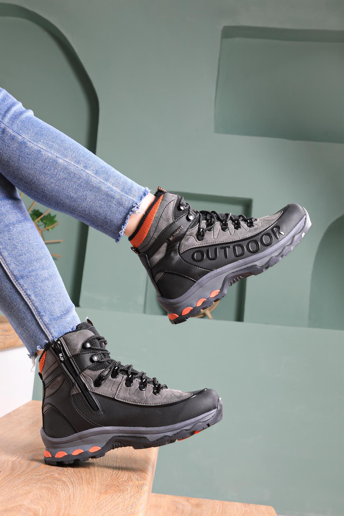 Outdoor Rahat Siyah Füme Oranj Unisex Bot 2115 Unisex Günlük Confort Bot Jamper MC JAMPER 2115 UNİSEX BOT