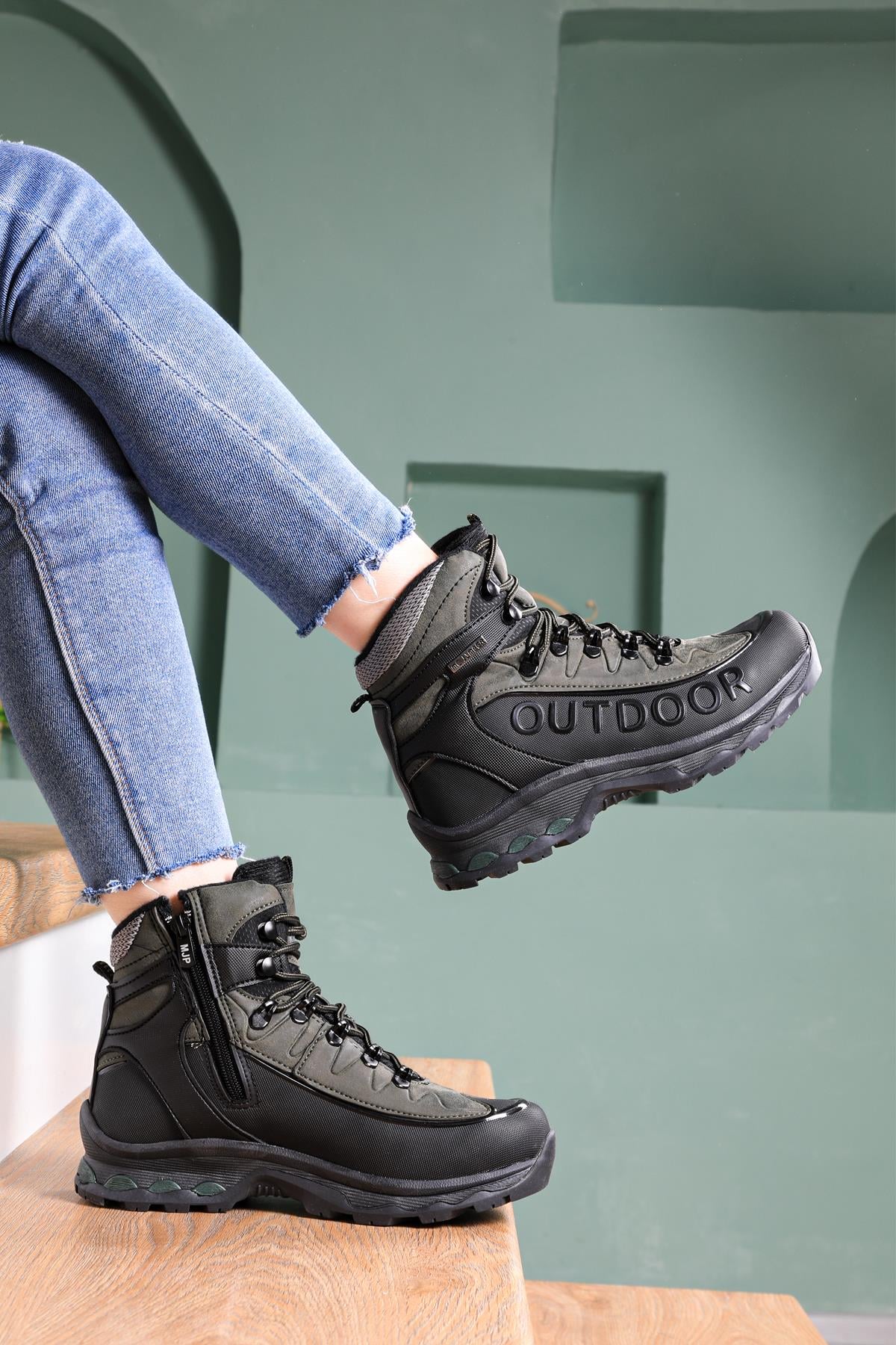 Outdoor Rahat Siyah Haki Unisex Bot 2115 Unisex Günlük Confort Bot Jamper MC JAMPER 2115 UNİSEX BOT