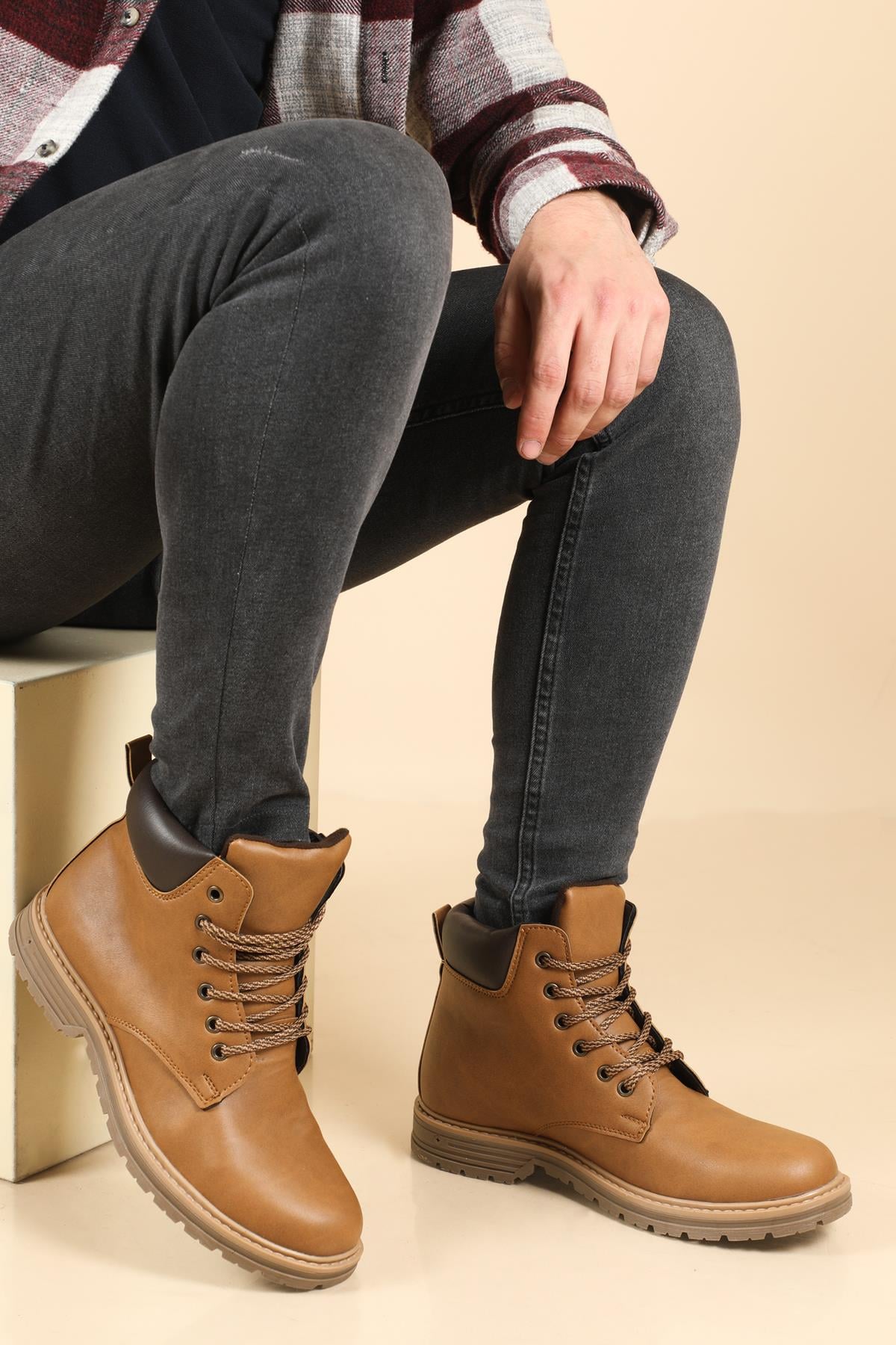 Outdoor Rahat Taba Erkek Bot 95 Erkek Günlük Confort Bot Bluewex BLUEWEX CAT 95 MERBT