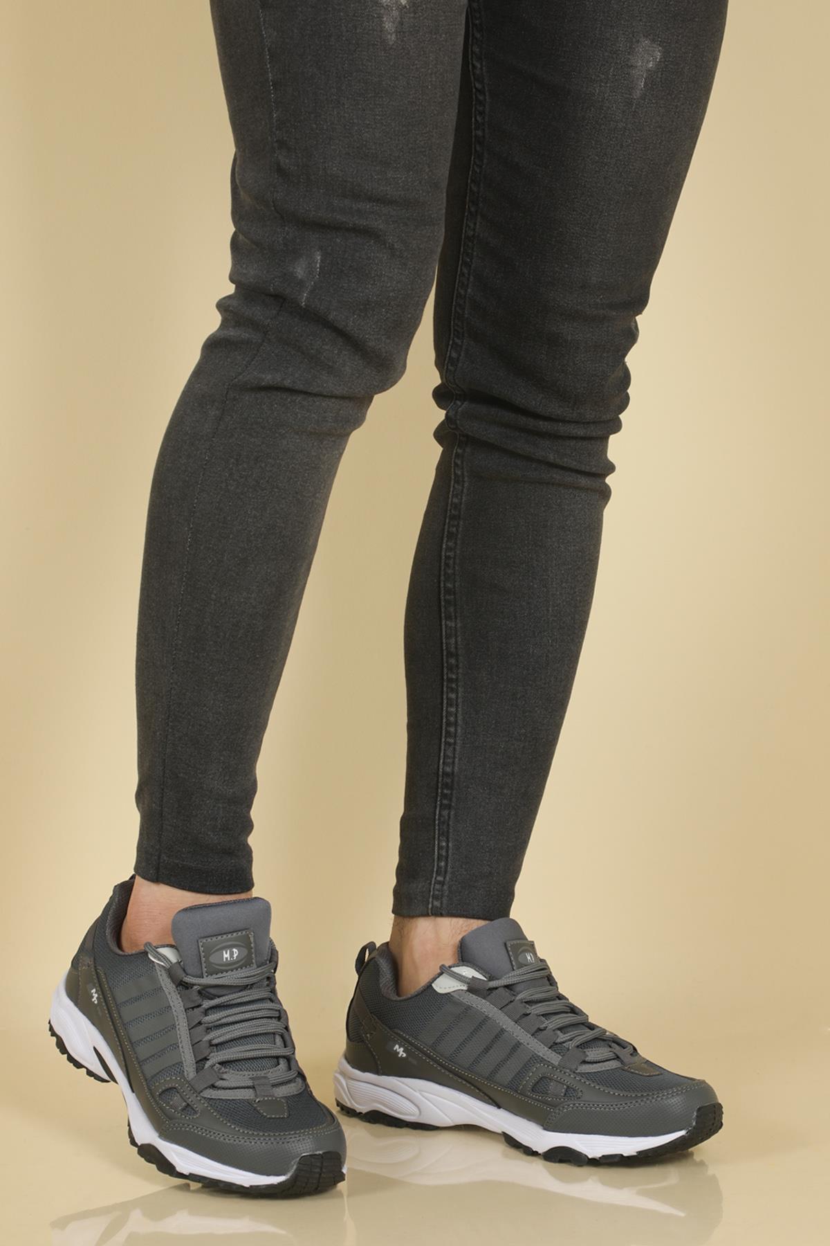 Outdoor Spor Gri Erkek Spor Ayakkabı 211-1016 Erkek Günlük Spor Ayakkabı M.P M.P 211-1016 MER SPOR AYAK