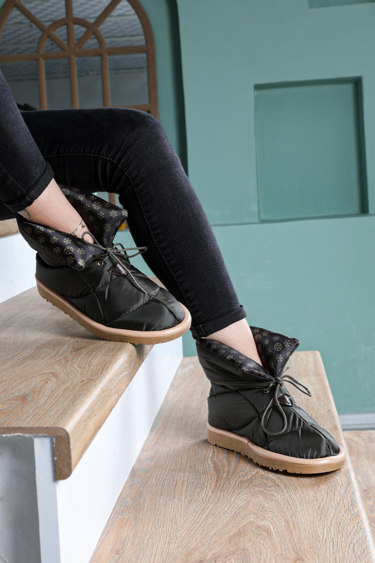 Paraşüt Kumaş Haki Kadın Kar Botu Teemo Kadın Kar Botu Beınsteps Carla Bella Teemo