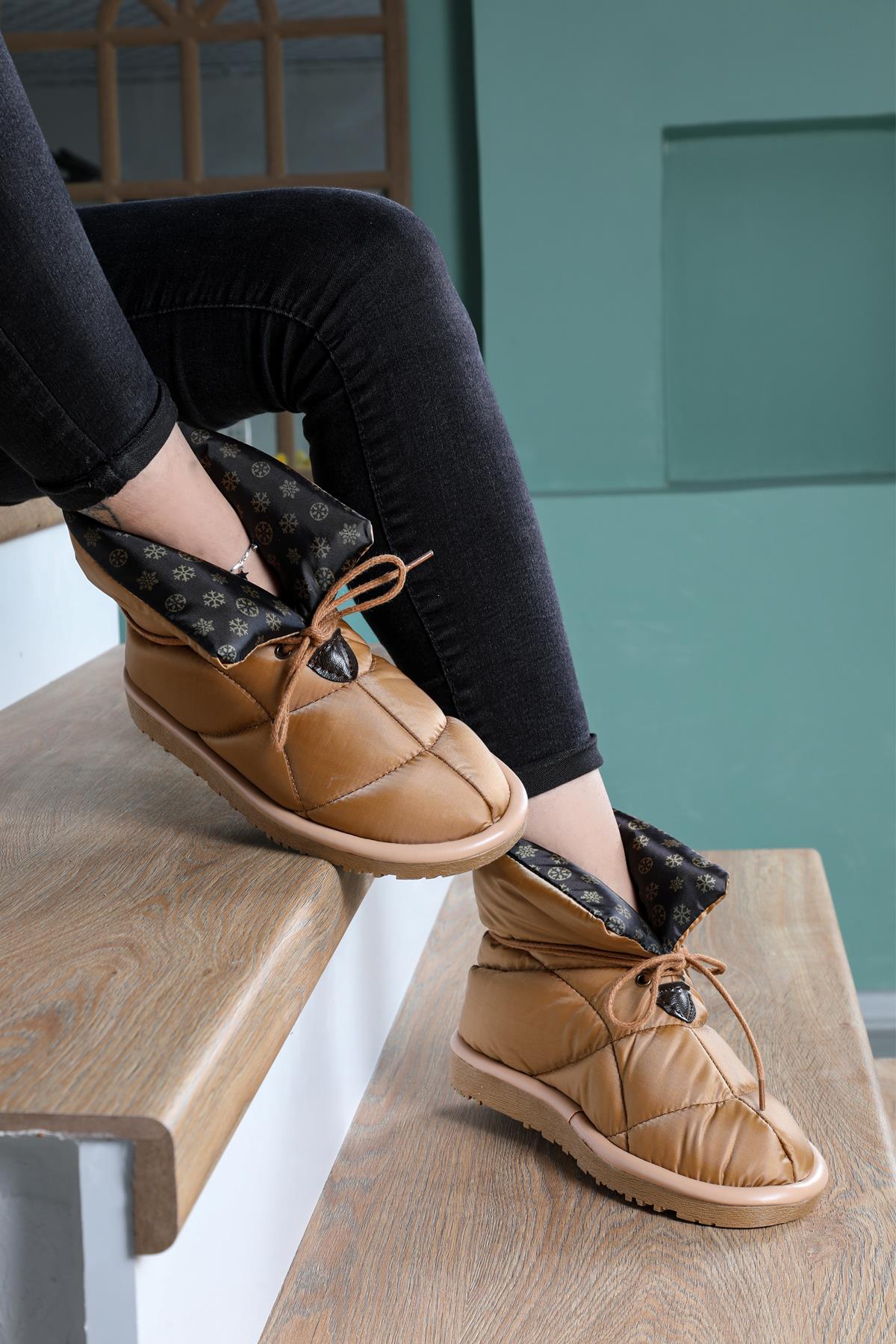 Paraşüt Kumaş Taba Kadın Kar Botu Teemo Kadın Kar Botu Beınsteps Carla Bella Teemo