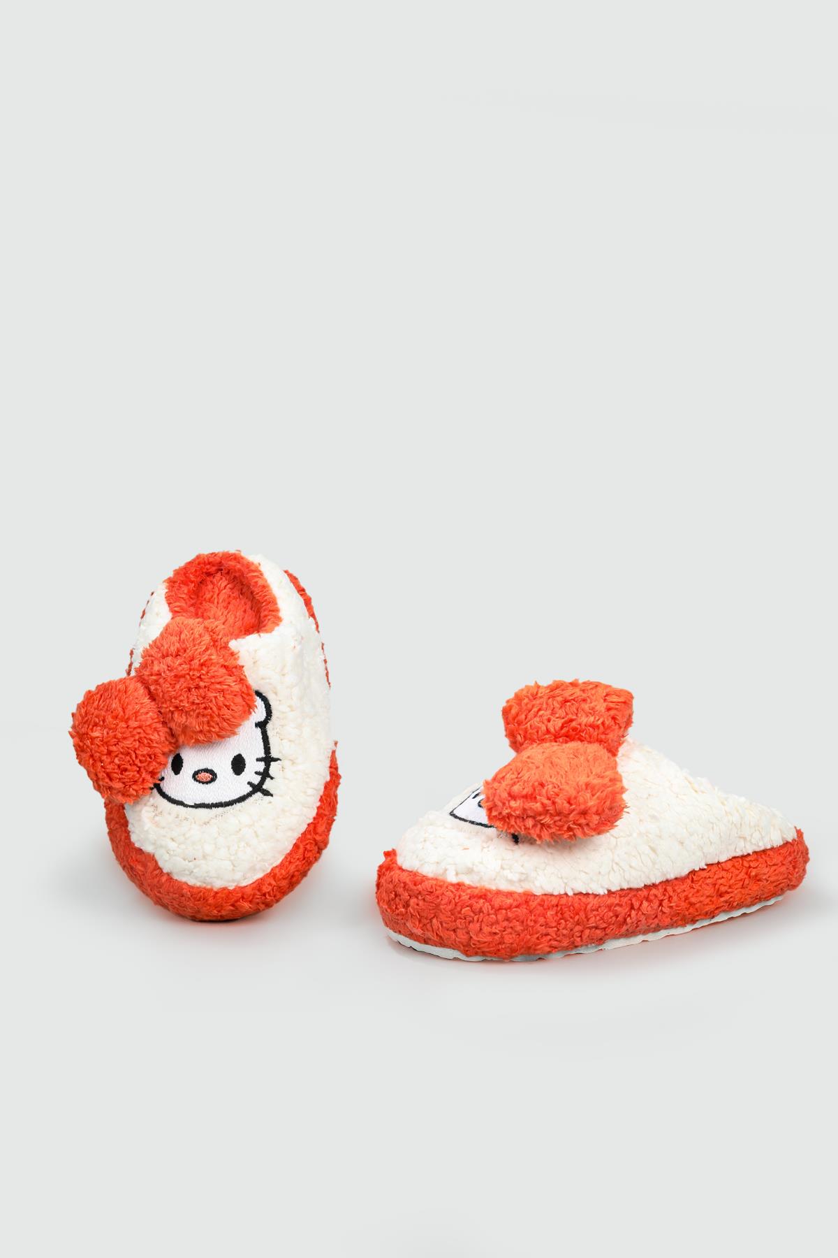 Peluş Kity Fuşya Çocuk Panduf HELLOCİTY Çocuk Panduf Beınsteps Hello City Kedi