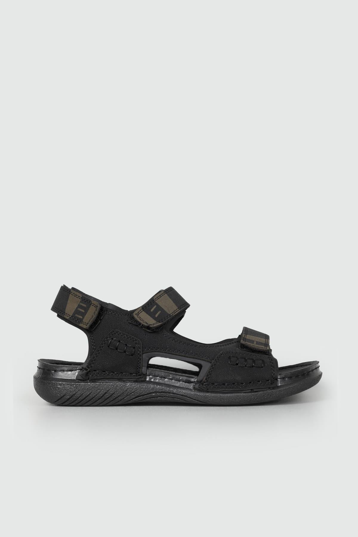 Rahat Cırtlı Siyah Unisex Sandalet 171241 Unisex Sandalet Seray CV 171241 UNİSEX SANDALET