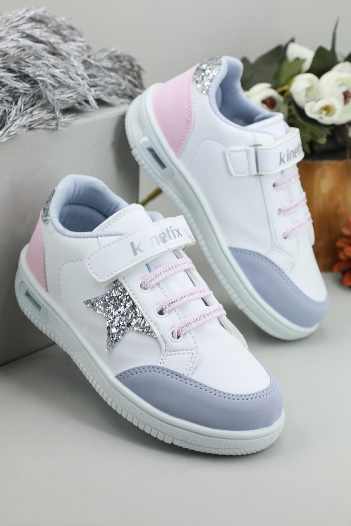 Rahat Comfort Byz Gümüş Çocuk Spor Ayakkabı MALIBU Çocuk Günlük Spor Ayakkabı Kinetix kntx svnç malıbu boy ptk bebe
