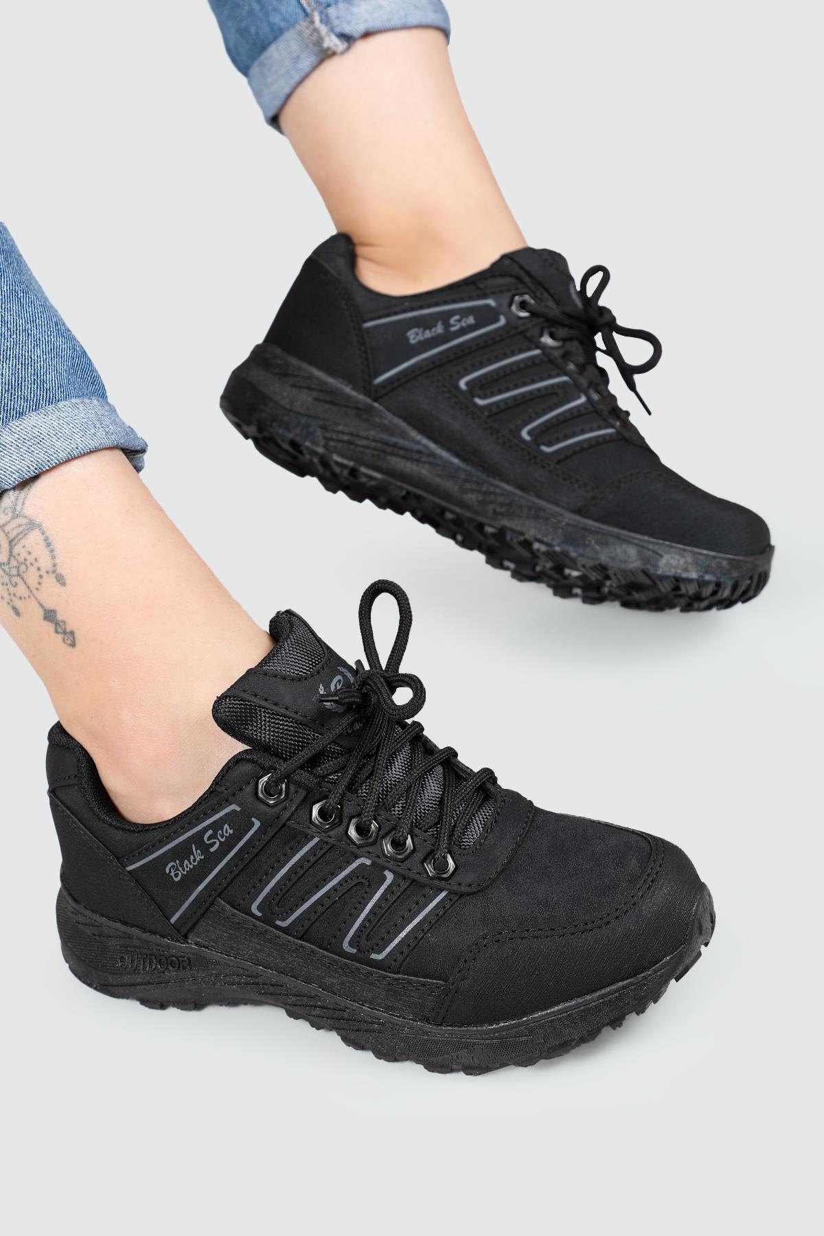 Rahat Comfort Siyah Unisex Spor Ayakkabı 577 Unisex Outdoor BLACK SEA BLACK SEA 577 UNİSEX TRAKING