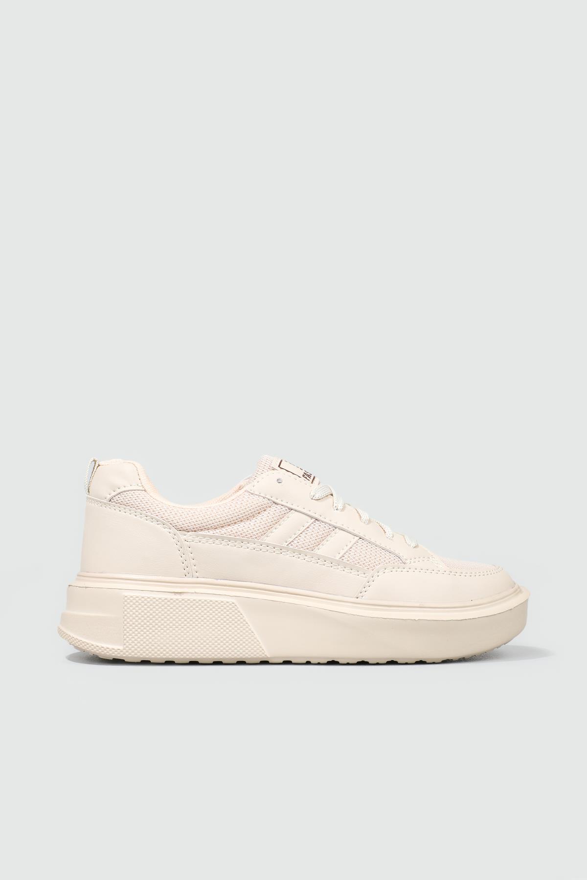 Rahat Nefes Alır Sneakers Bej Kadın Spor Ayakkabı 151 Kadın Günlük Spor Ayakkabı Dark Step DARKSTEP 151 ZEN SPOR AYAK