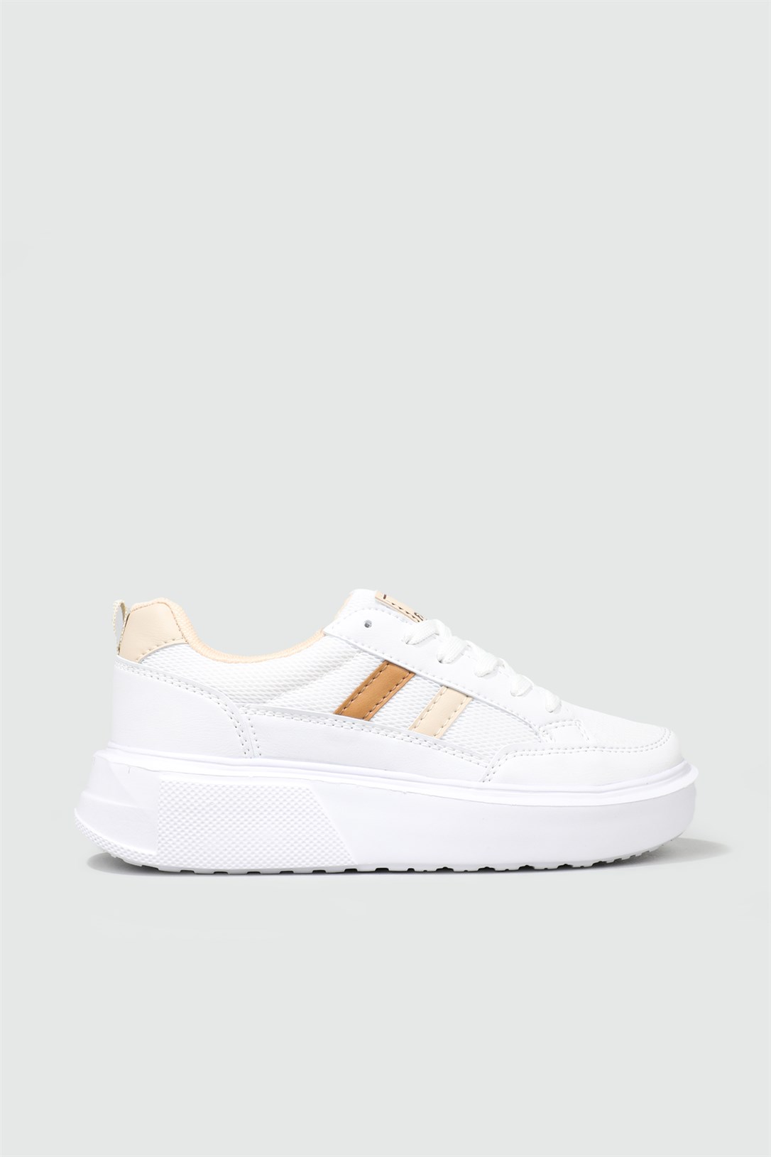 Rahat Nefes Alır Sneakers Beyaz Taba Kadın Spor Ayakkabı 151 Kadın Günlük Spor Ayakkabı Dark Step DARKSTEP 151 ZEN SPOR AYAK