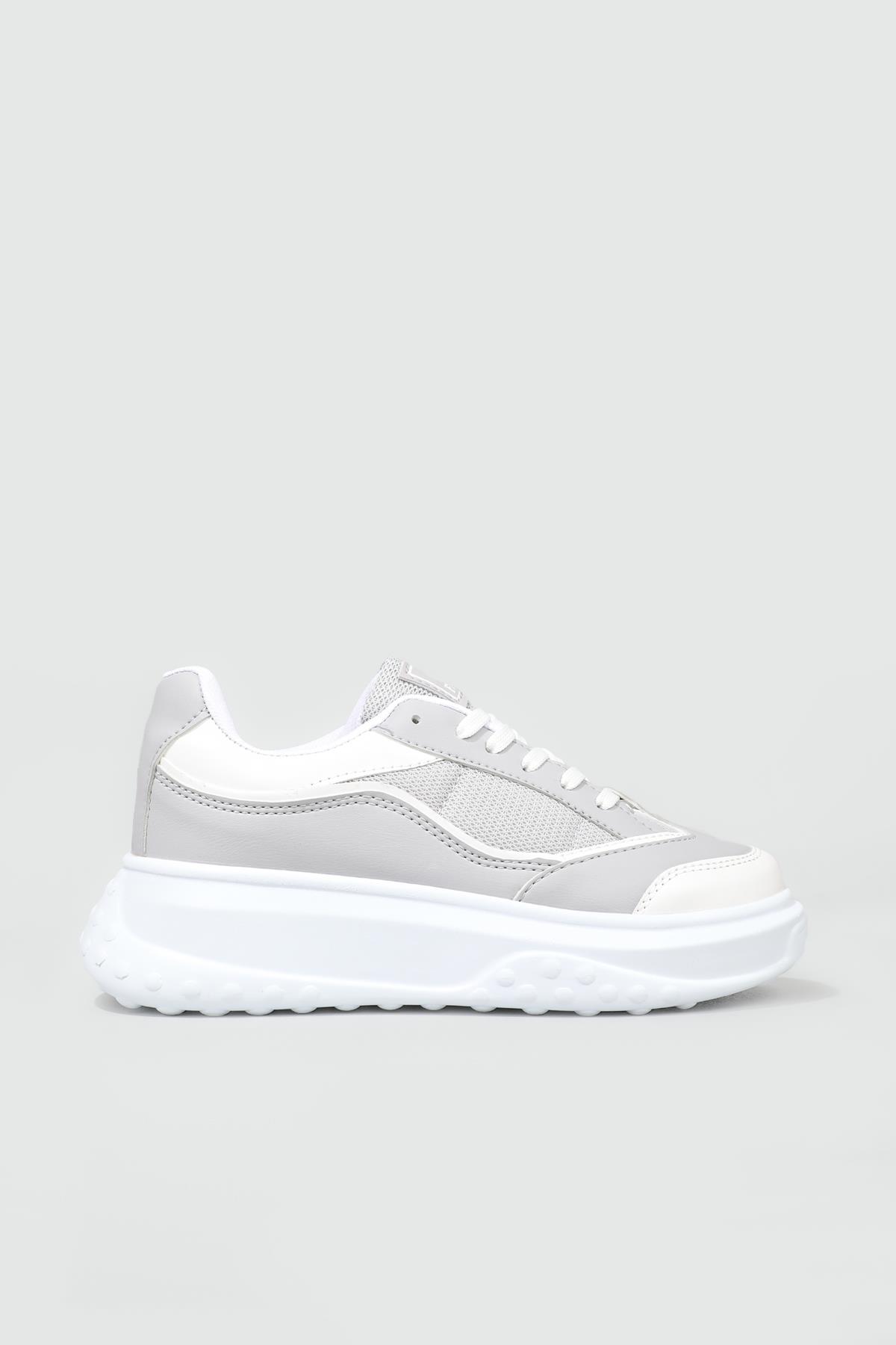 Rahat Nefes Alır Sneakers Buz Gri Kadın Spor Ayakkabı 153 Kadın Günlük Spor Ayakkabı Dark Step DARKSTEP 153 ZEN SPOR AYAK