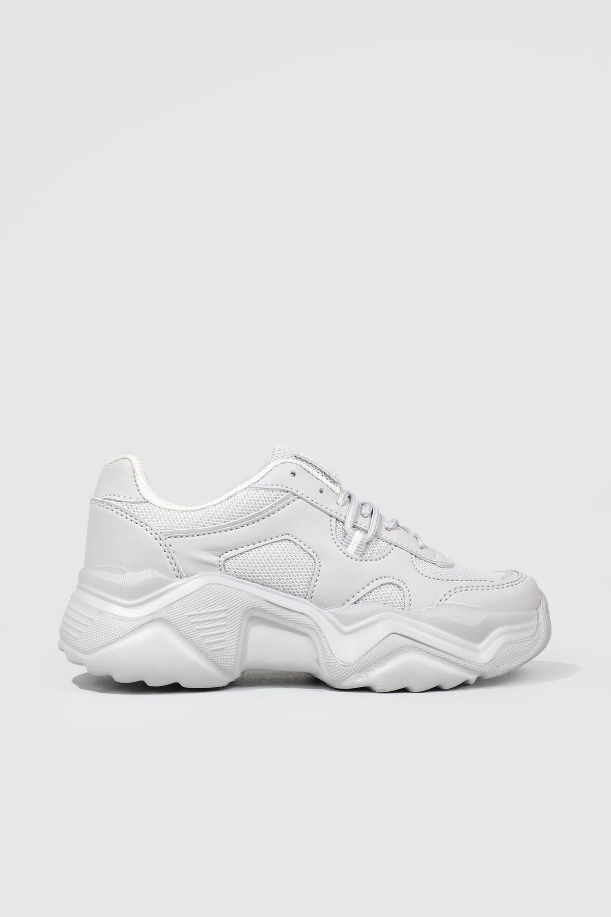 Rahat Nefes Alır Sneakers Buz Gri Kadın Spor Ayakkabı 143 Kadın Günlük Spor Ayakkabı Dark Step DARKSTEP 143 ZEN SPOR AYAK