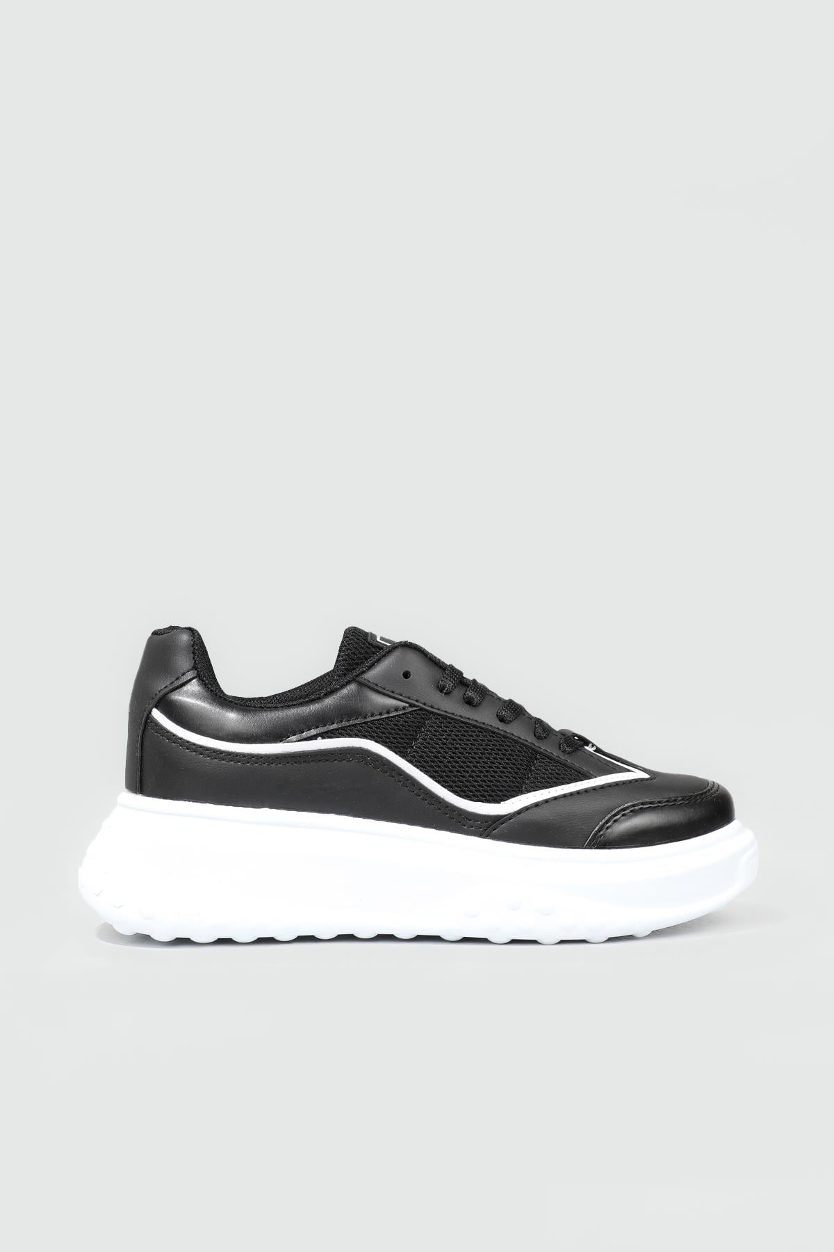 Rahat Nefes Alır Sneakers Siyah Beyaz Kadın Spor Ayakkabı 153 Kadın Günlük Spor Ayakkabı Dark Step DARKSTEP 153 ZEN SPOR AYAK
