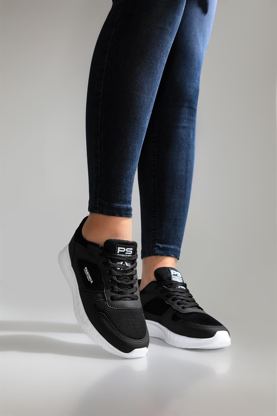 Rahat Nefes Alır Sneakers Siyah Beyaz Kadın Spor Ayakkabı 011 Kadın Günlük Spor Ayakkabı PASOMIA PASOMİA 011 ZEN ANORAK