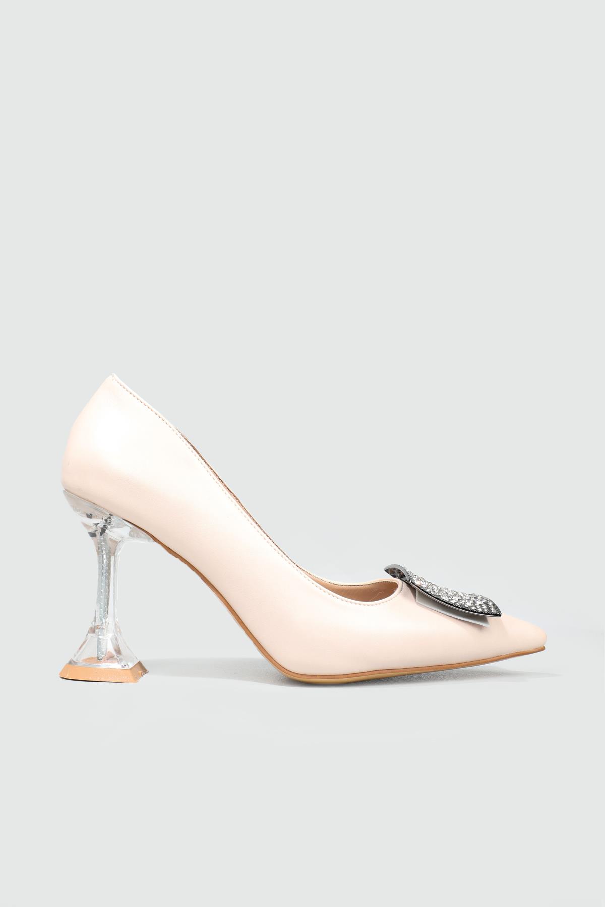Şeffaf 9 cm Topuk Tokalı Bej Kadın Ayakkabı EM-503 Kadın Stiletto Carla Bella MY BELLA EM-503 Kadın 22Y