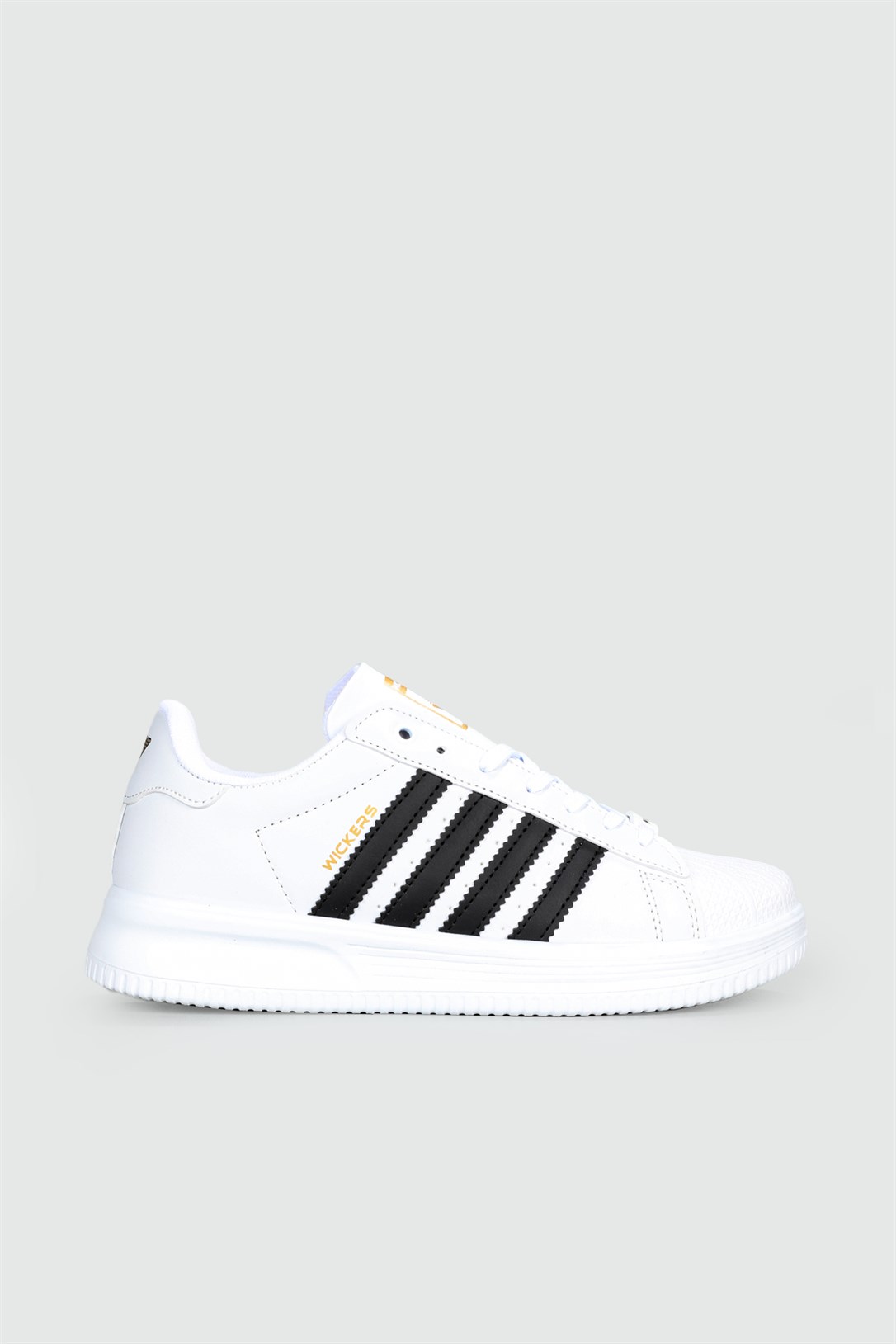 Sneakers Beyaz Siyah Erkek Spor Ayakkabı 2555 Erkek Günlük Spor Ayakkabı Wickers WİCKERS 2555 MER SPOR 22K