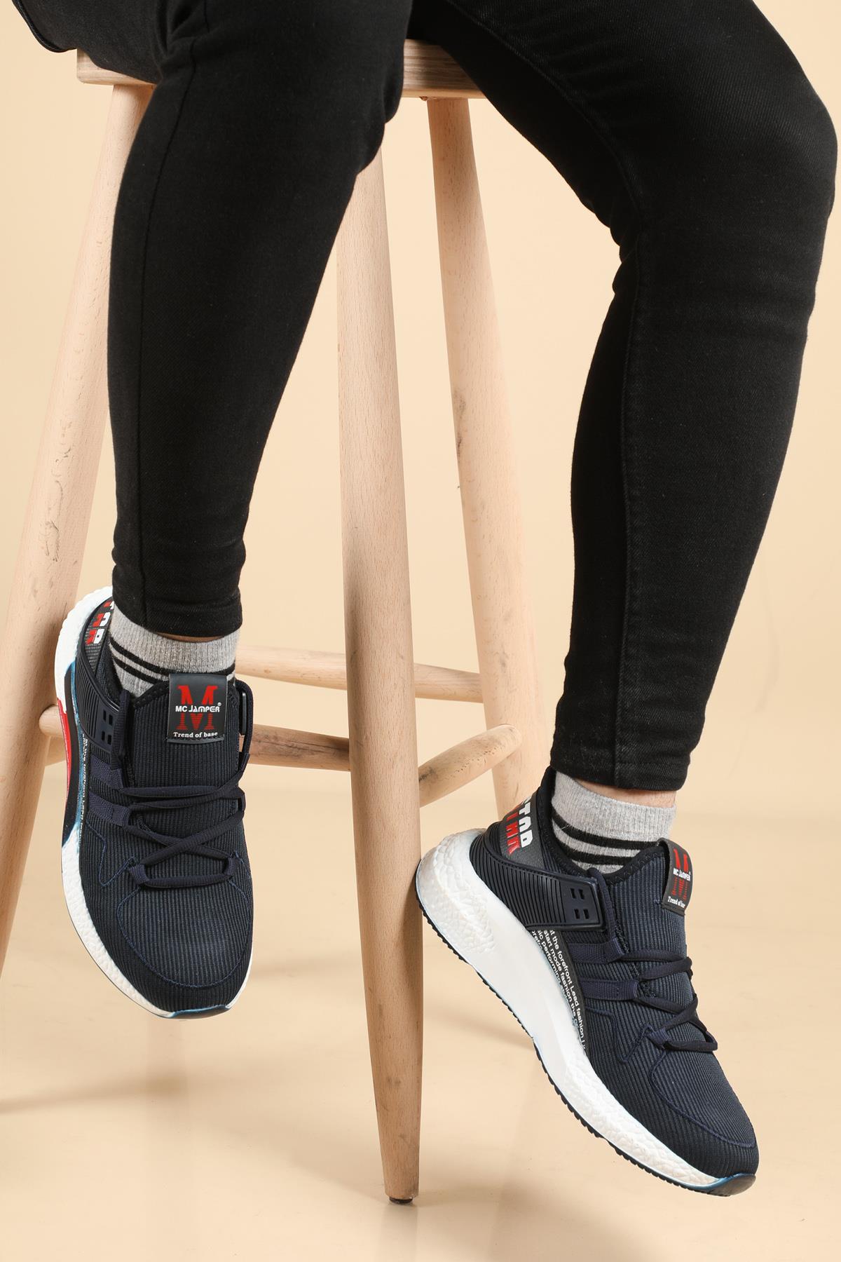 Sneakers Laci Byz Kırmızı Erkek Spor Ayakkabı 1903 Erkek Sneaker Jamper JAMPER 1903 MER FİLELİ