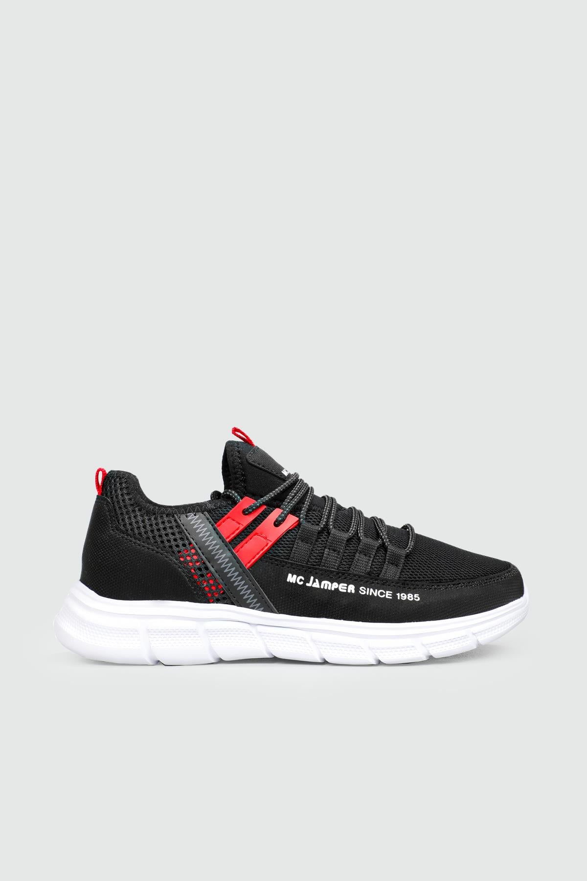 Sneakers Siyah Beyaz Erkek Spor Ayakkabı 2064 Erkek Sneaker Jamper Jamper 2064 MER SPOR