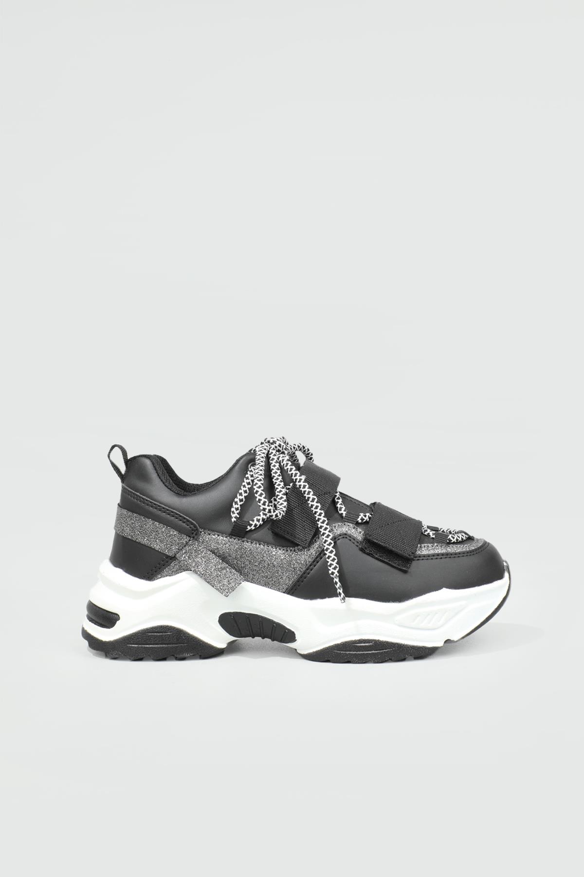 Sneakers Siyah Beyaz Kadın Spor Ayakkabı 075 Kadın Sneaker PASOMIA PASOMİA 075 ZEN SPOR AYAK