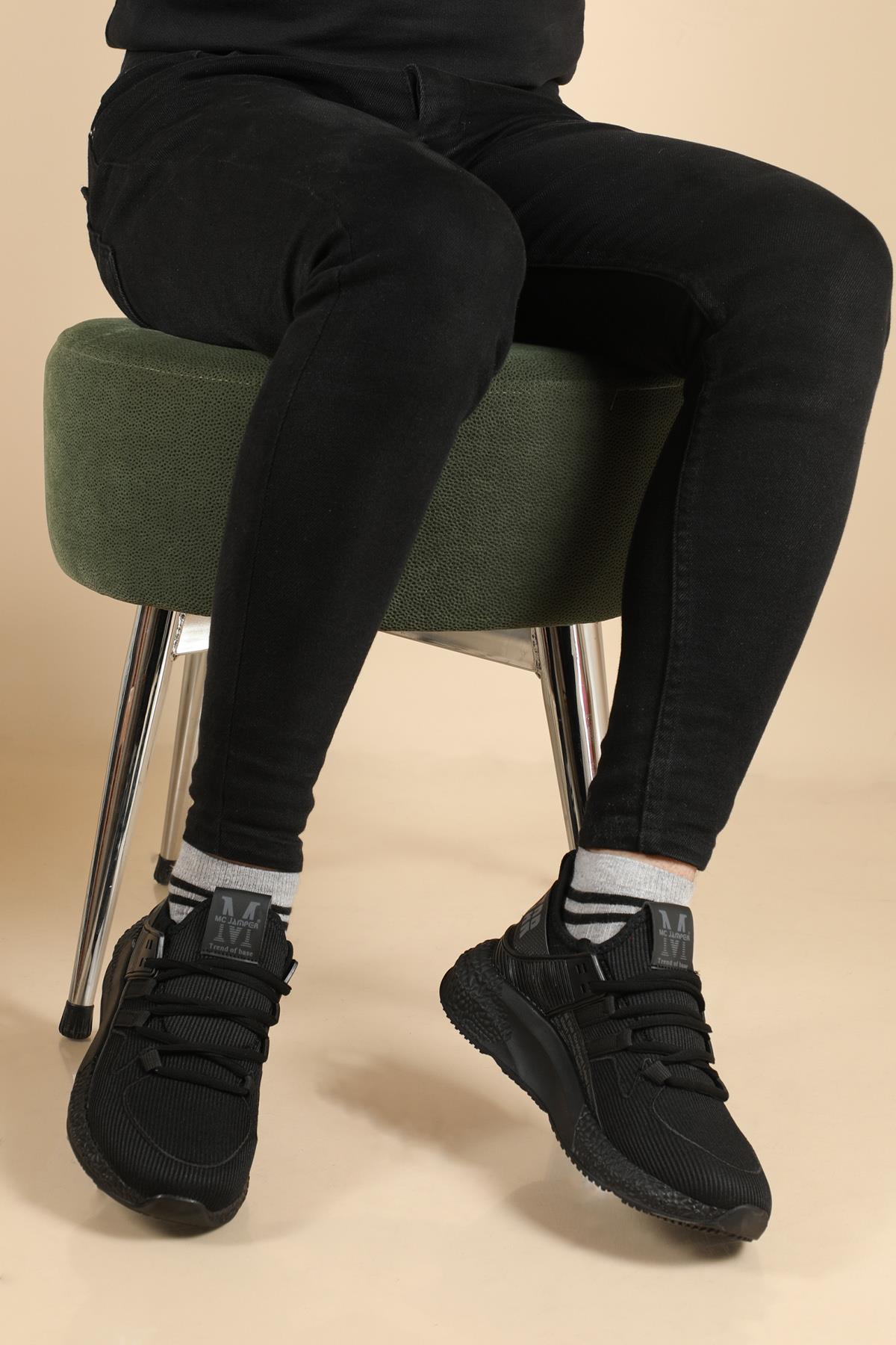 Sneakers Sıyah Erkek Spor Ayakkabı 1903 Erkek Sneaker Jamper JAMPER 1903 MER FİLELİ