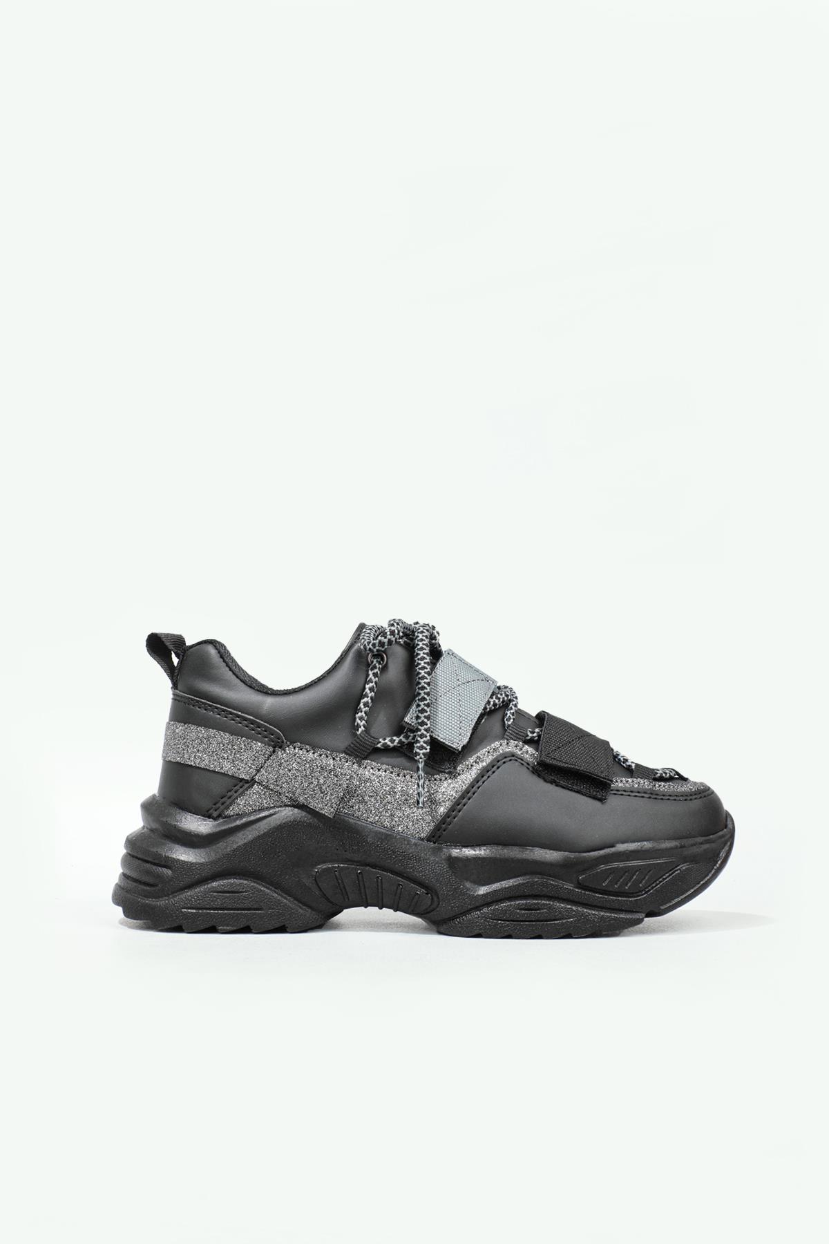 Sneakers Siyah Siyah Kadın Spor Ayakkabı 075 Kadın Sneaker PASOMIA PASOMİA 075 ZEN SPOR AYAK