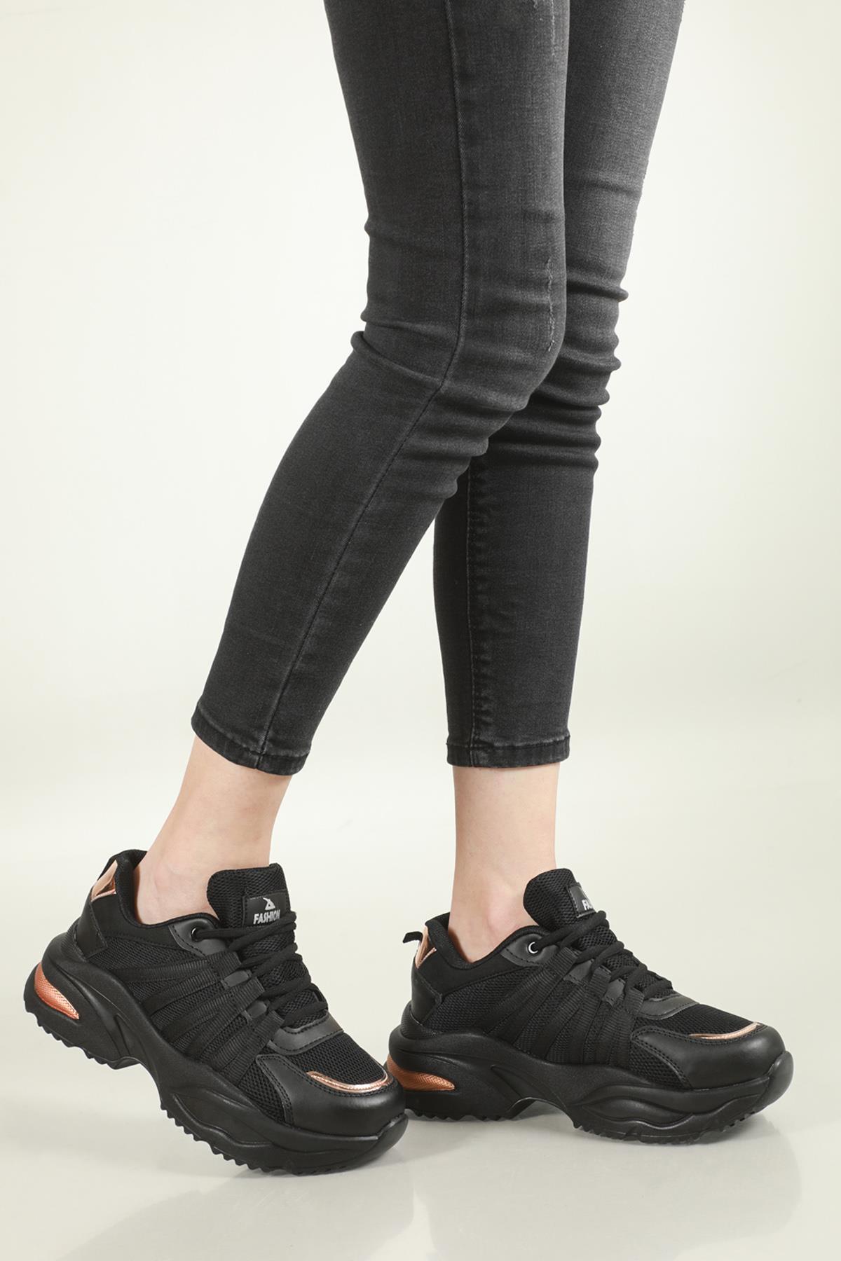 Sneakers Siyah Siyah Kadın Spor Ayakkabı REYNA Kadın Sneaker Beınsteps BEİNSTEPS REYNA 606