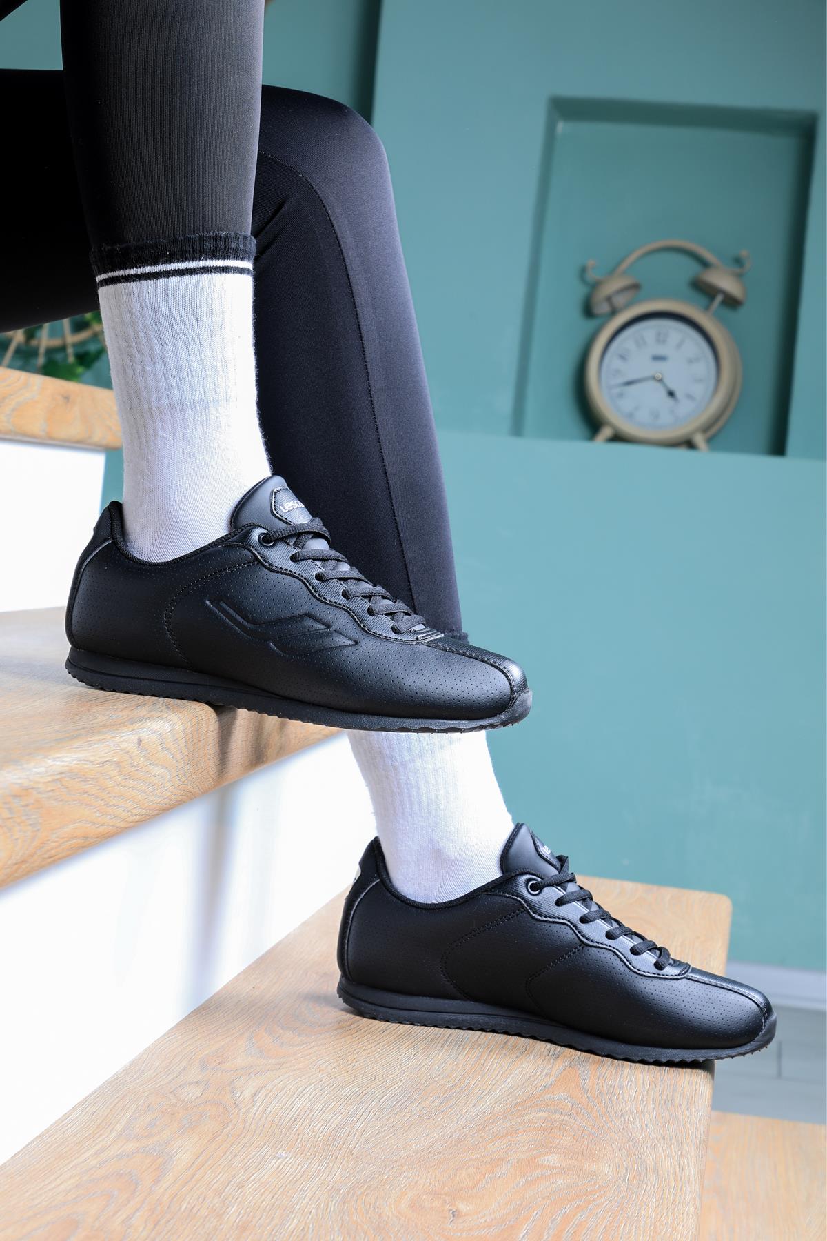 Sneakers Siyah Unisex Spor Ayakkabı NEPTUN Unisex Günlük Spor Ayakkabı Lescon LESCON NEPTUN UNİSEX