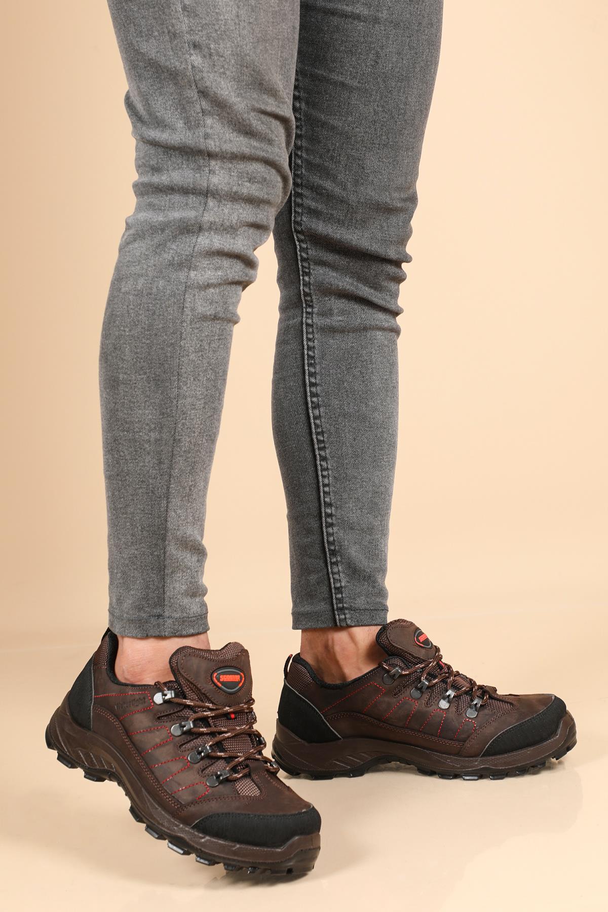 Su Geçirmez Crazy K.Kahve Erkek Ayakkabı 1233 Erkek Günlük Ayakkabı Scooter SCOOTER 1233 MER AYK