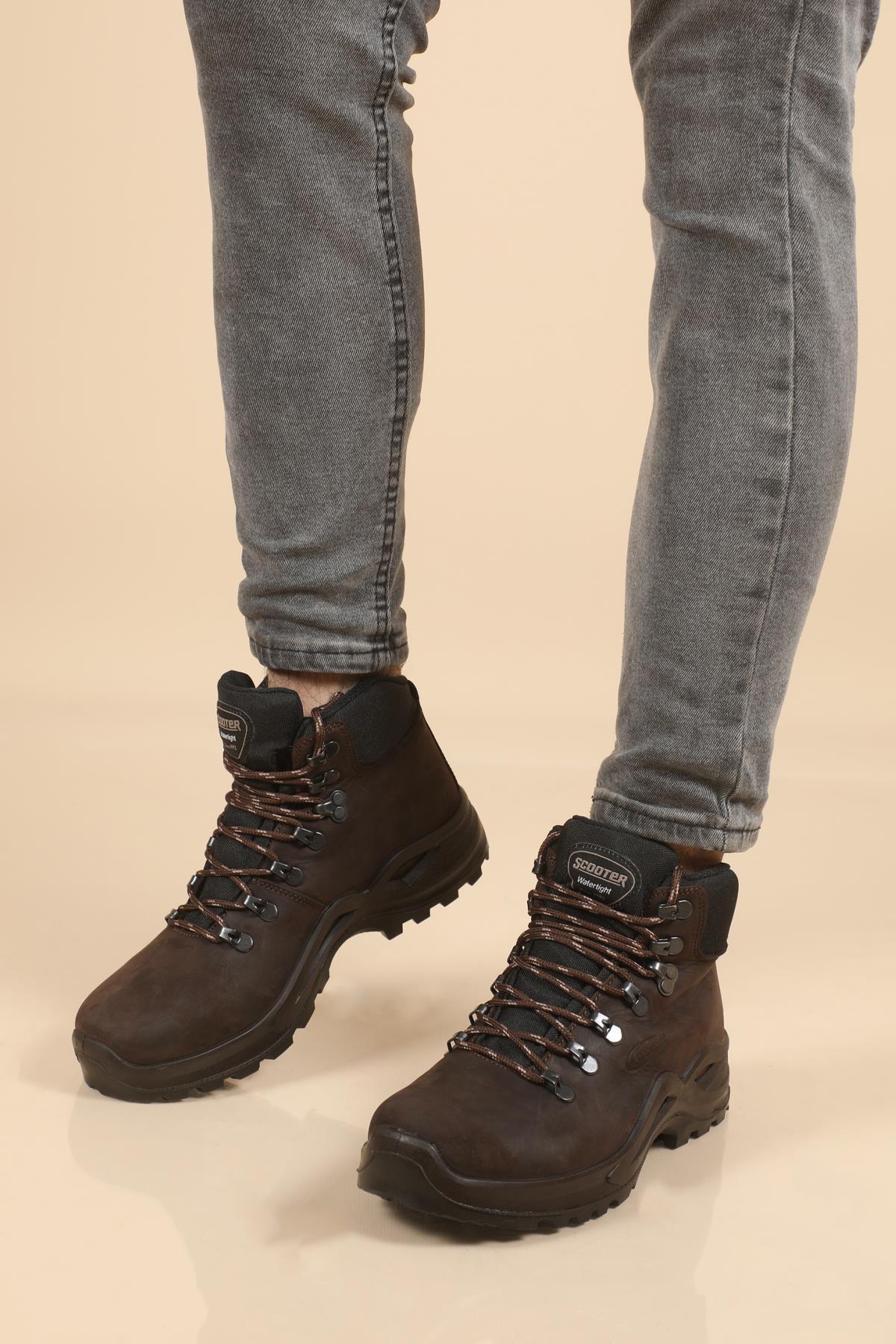 Su Geçirmez Crazy K.Kahve Erkek Spor Ayakkabı 1221 Erkek Outdoor Scooter SCOOTER 1221 MER