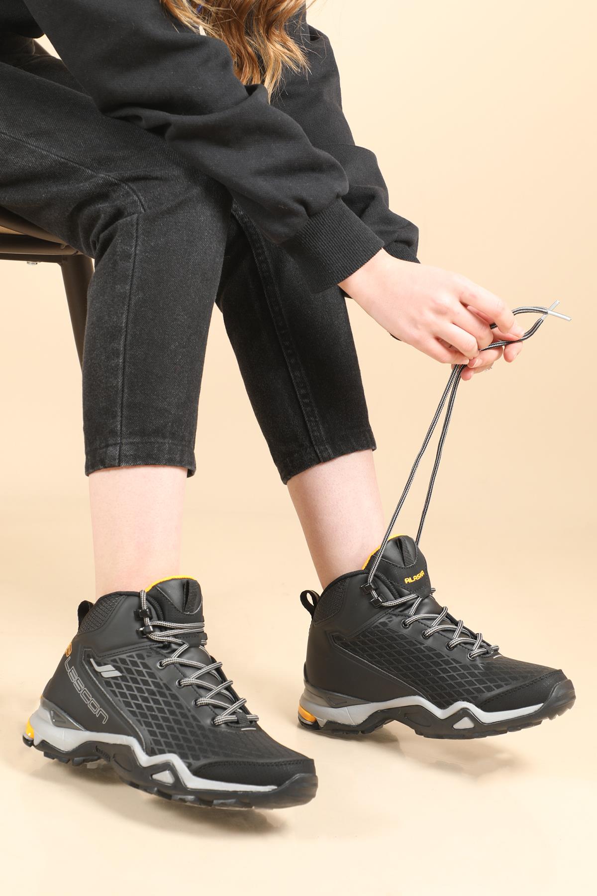 Su Geçirmez Sıyah Unisex Bot ALASKA-MAX-2 Unisex Günlük Confort Bot Lescon LESCON ALASKAMAX GAR